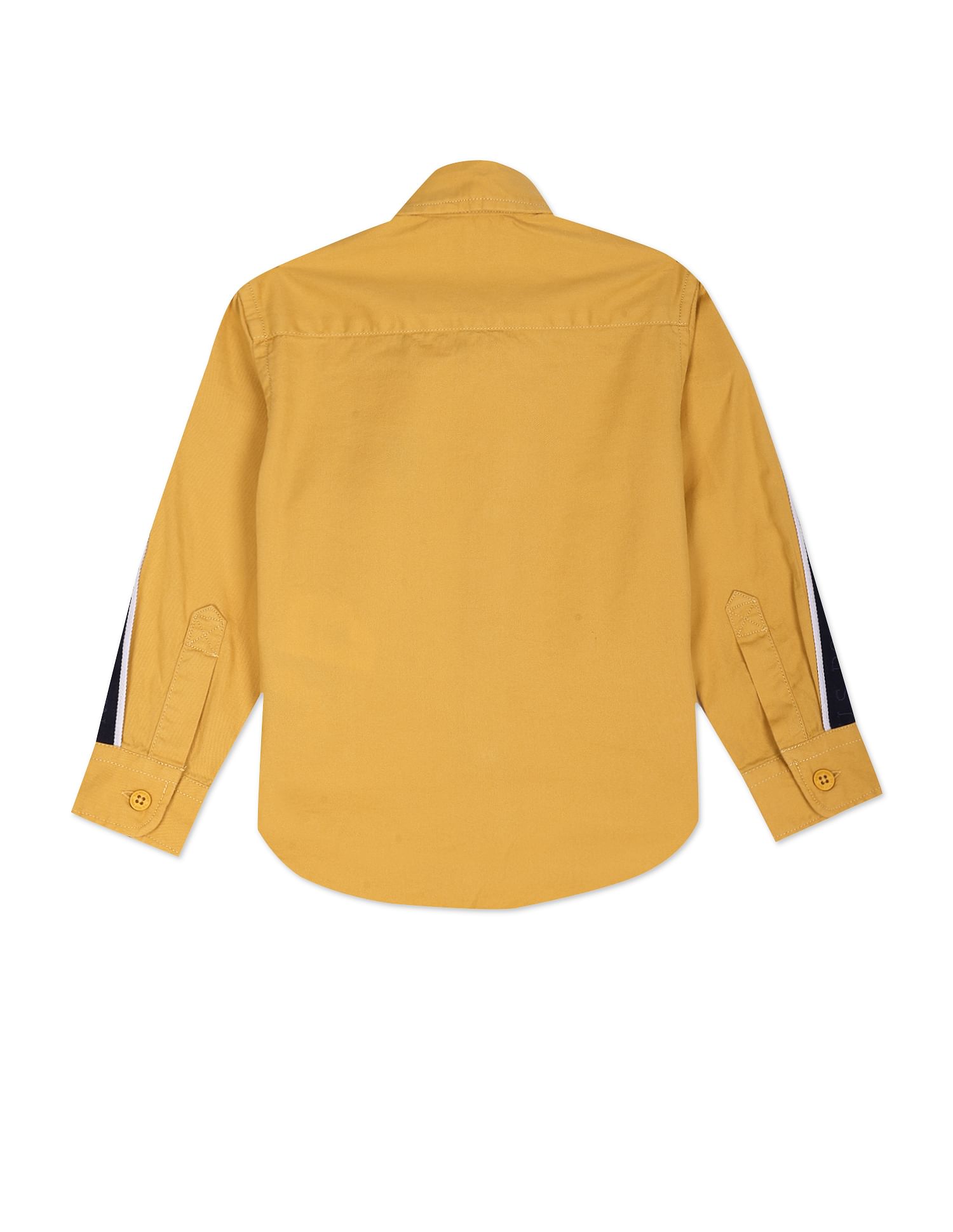 Stripe Taped Festive Shirt Mustard - U.S. Polo Assn. India | Large