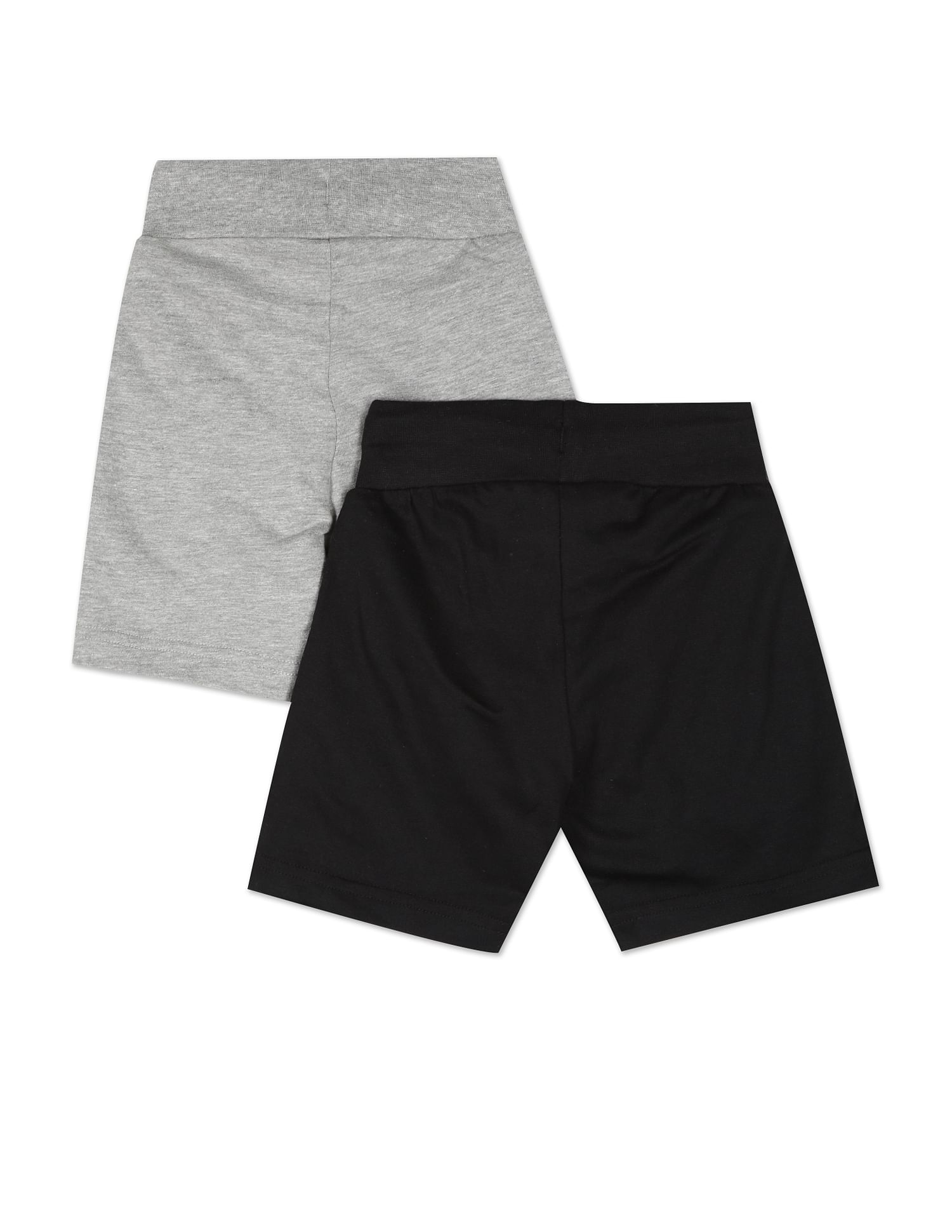 Elasticised Waist Shorts - Pack Of 2 Grey and Black - U.S. POLO ASSN. | Large