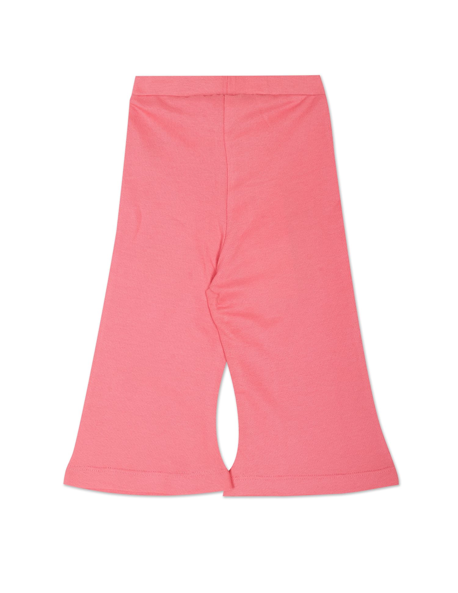 Girl Coral Elasticized Waist Solid Joggers Coral - U.S. POLO ASSN. | Large