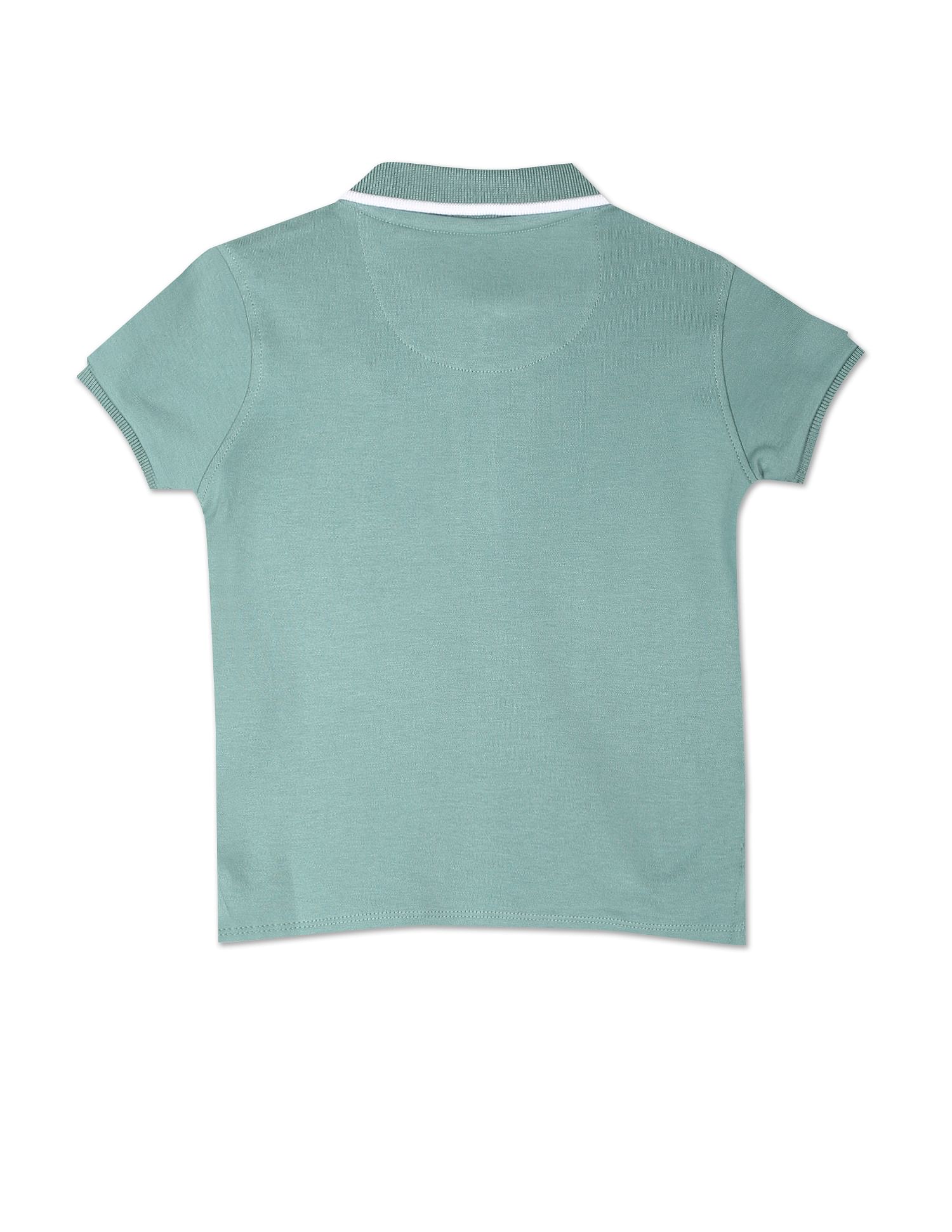 Cotton Zipper Coordinate Polo Shirt Aqua - U.S. POLO ASSN. | Large