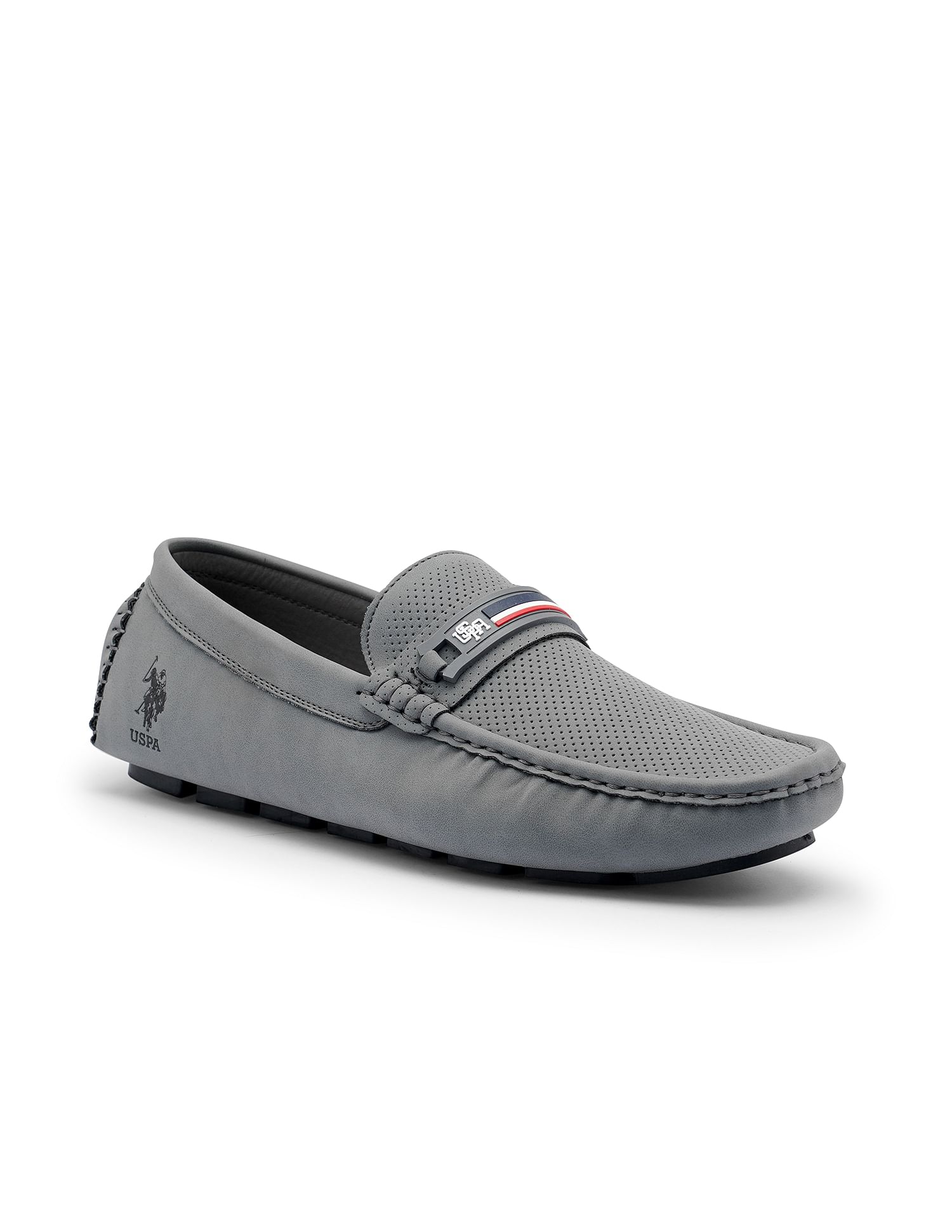 Men Solid Barnes 2.0 Slip On Shoes Grey - U.S. Polo Assn. India | Large