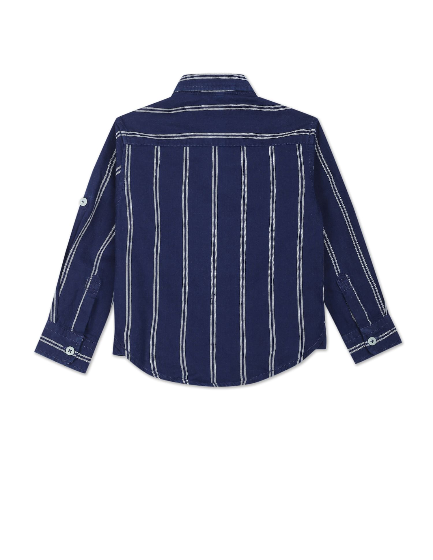 Vertical Stripe Cotton Shirt Navy - U.S. POLO ASSN. | Large
