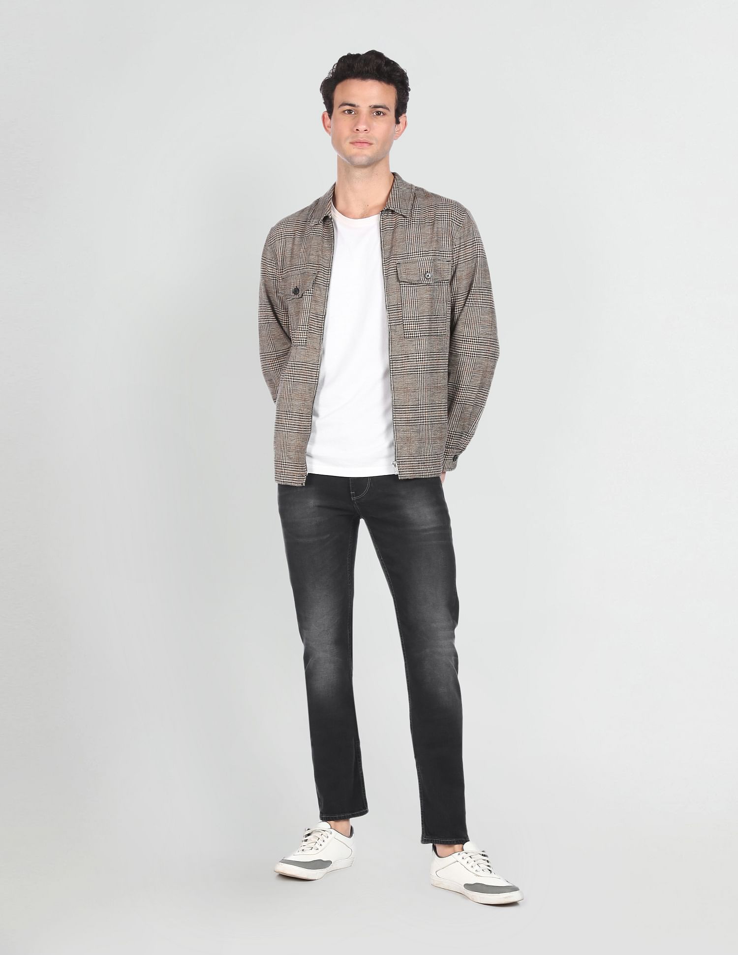 Men Black Mid Rise Regallo Skinny Fit Stone Wash Jeans Black - U.S. POLO ASSN. | Large