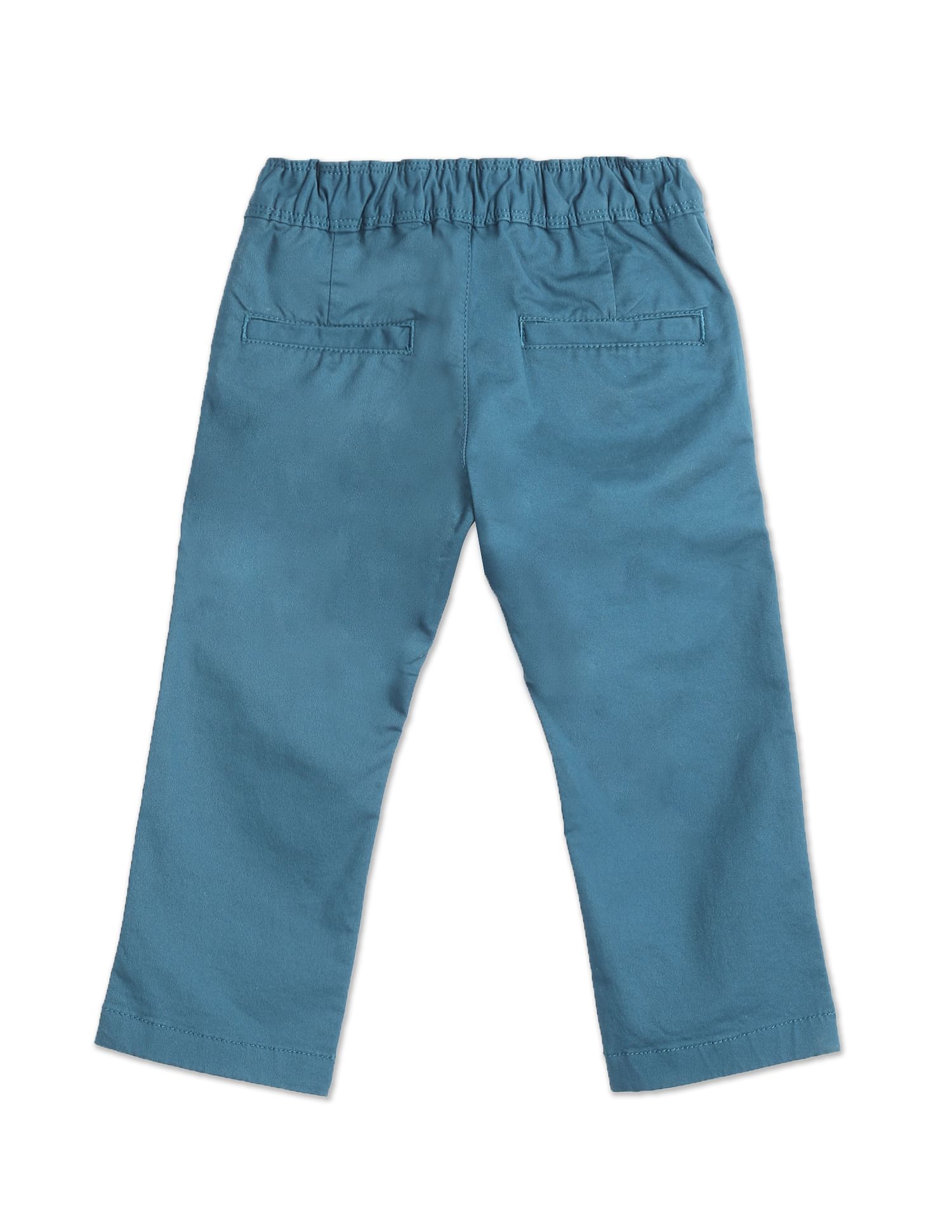 Mid Rise Solid Twill Trousers Teal - U.S. POLO ASSN. | Large