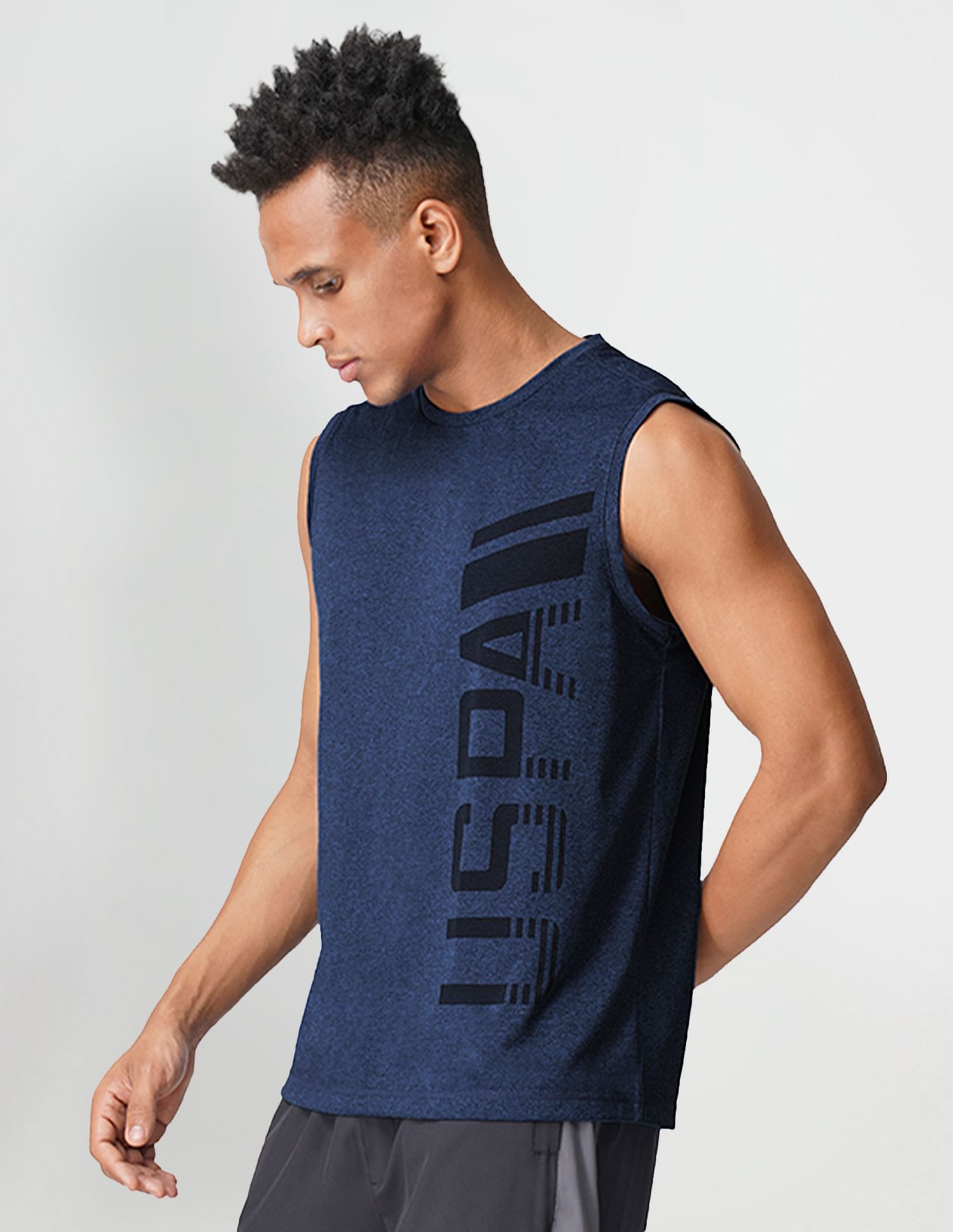 Sleeveless Brand Print Polyester I711 Vest - Pack Of 1 Navy - U.S. POLO ASSN. | Large