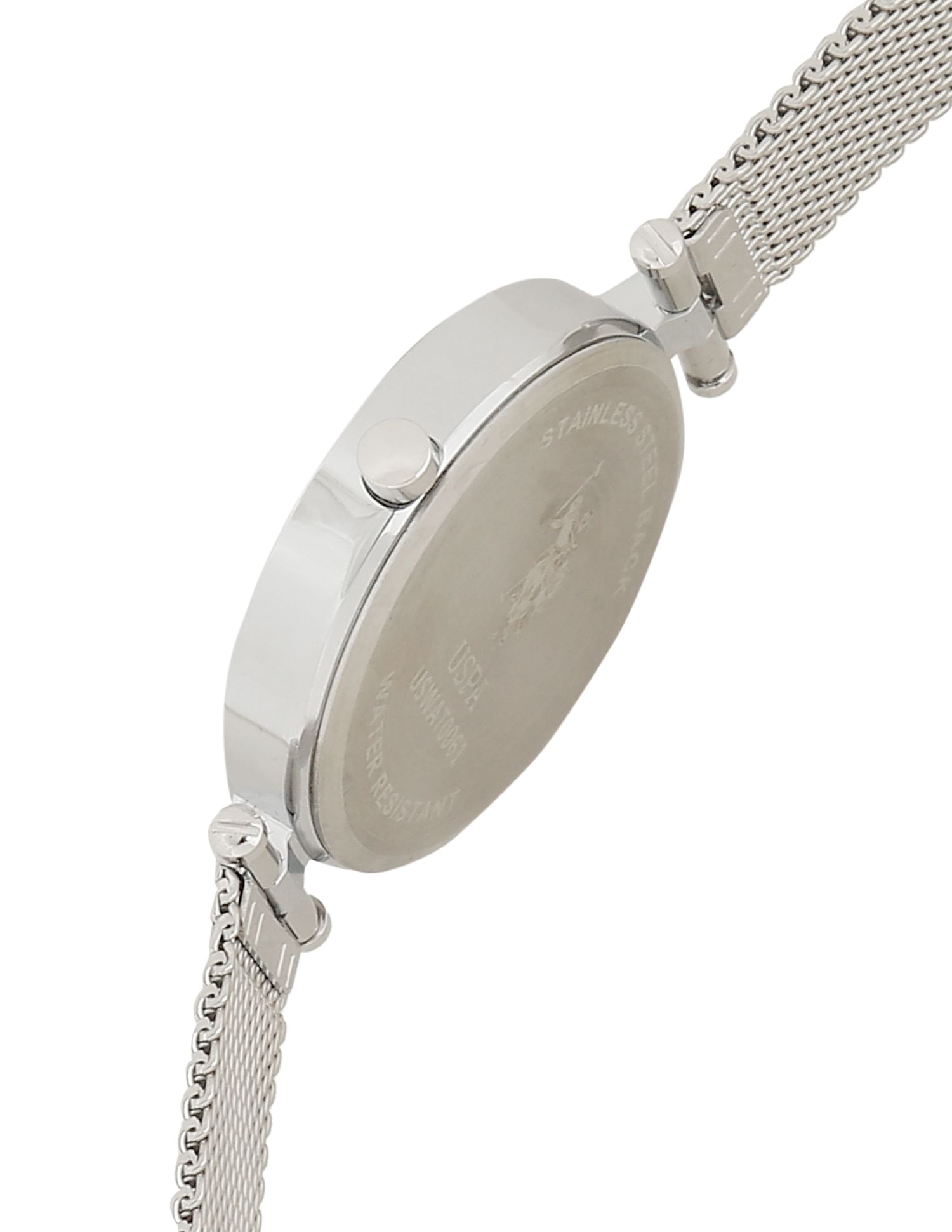 Stainless Strap Analog Watch Silver - U.S. POLO ASSN. | Large