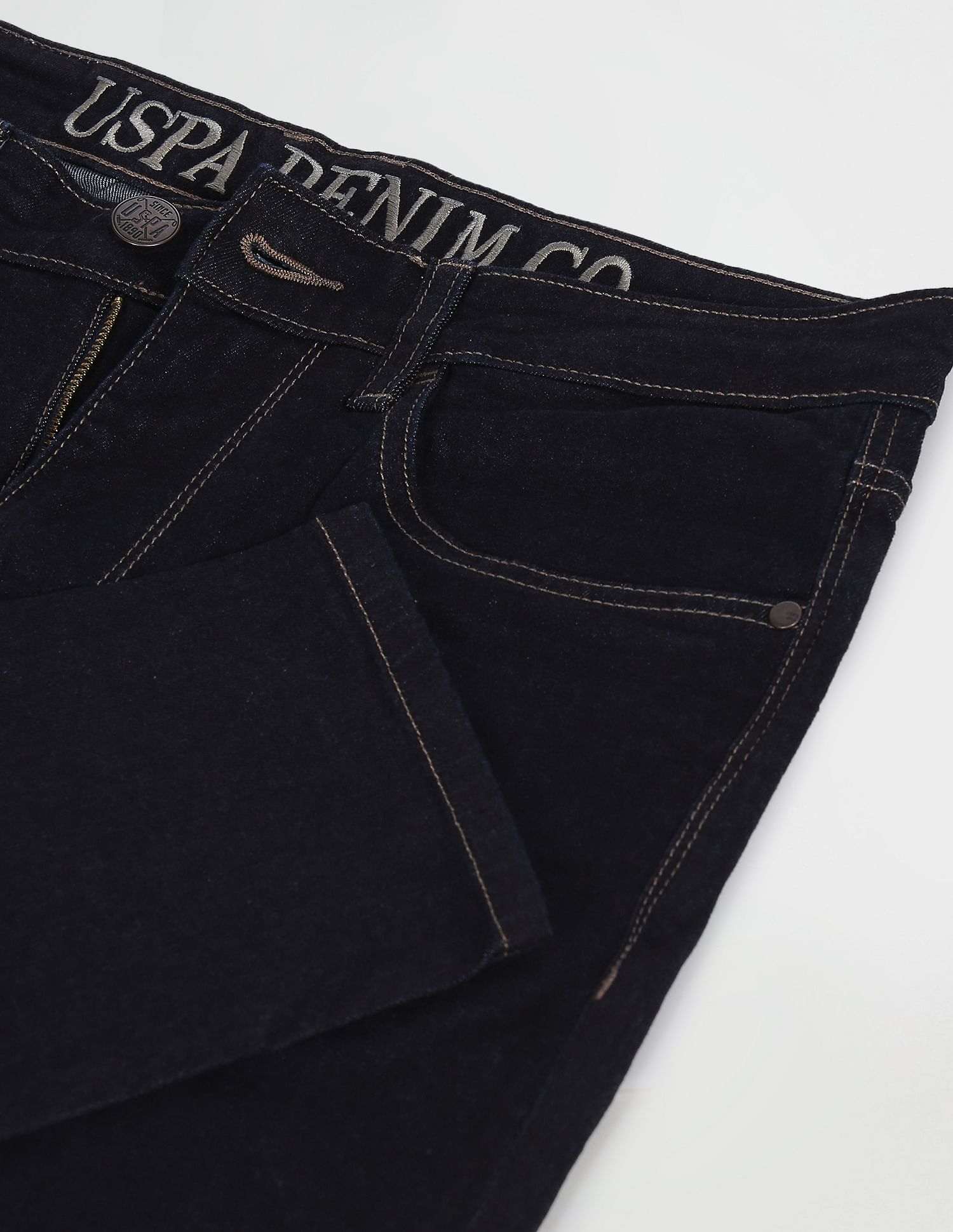 Brandon Slim Tapered Fit Clean Look Jeans Blue - U.S. Polo Assn. India | Large