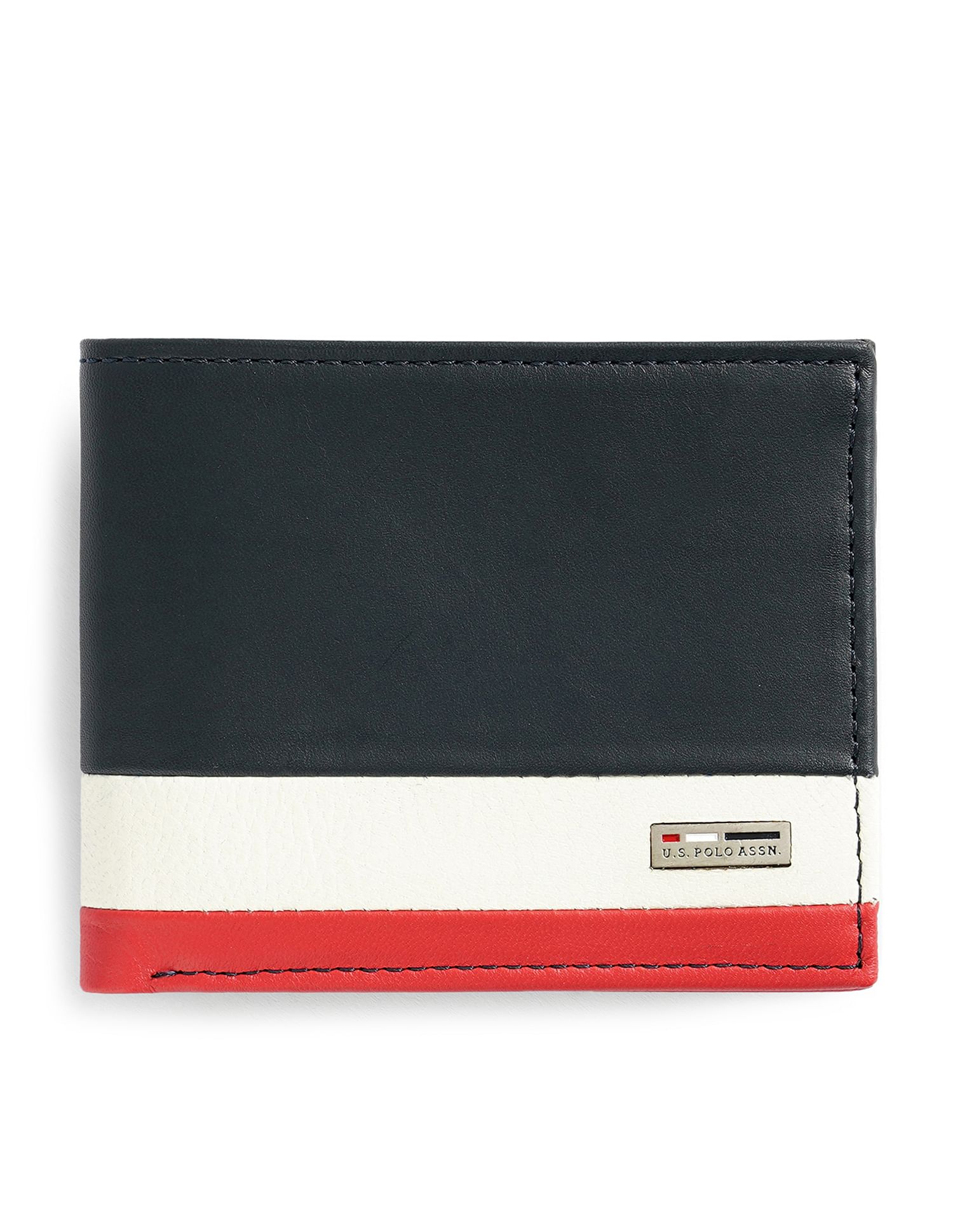 Bi-Fold Horizontal Stripe Wallet Navy - U.S. Polo Assn. India | Large