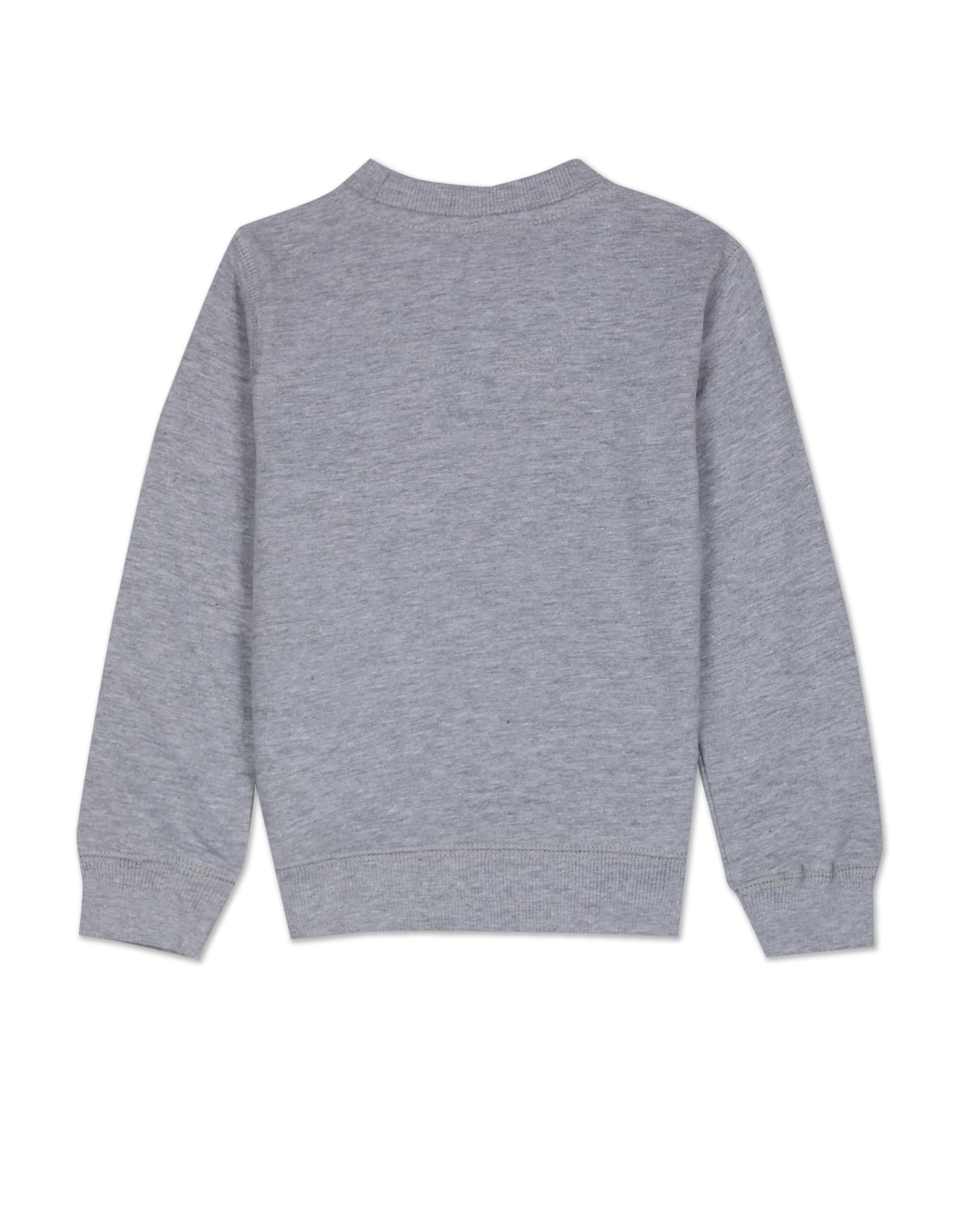 Boys Grey Crew Neck Logo Heathered Sweatshirt Grey - U.S. POLO ASSN. | Large