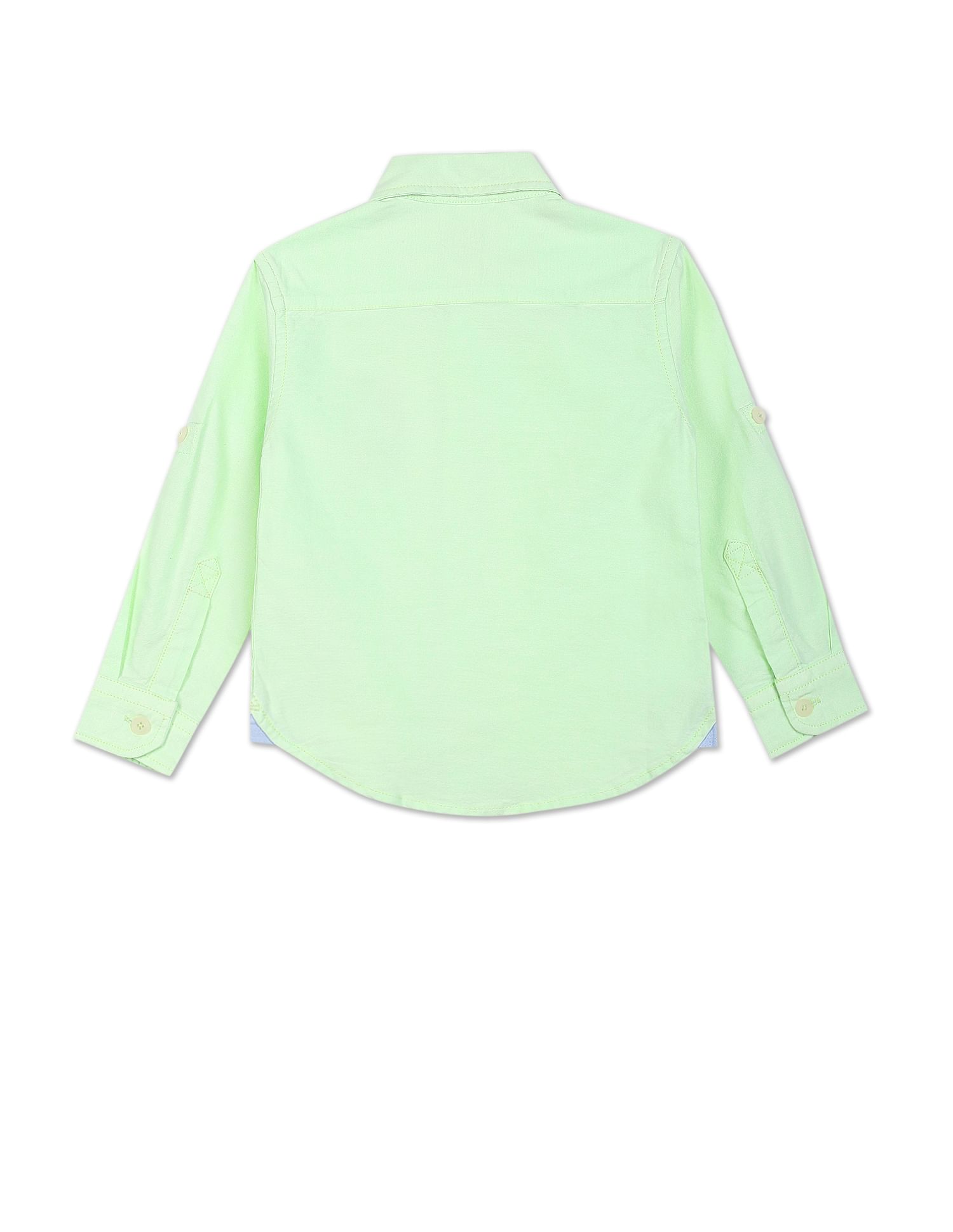 Solid Cotton Shirt Light Green - U.S. POLO ASSN. | Large