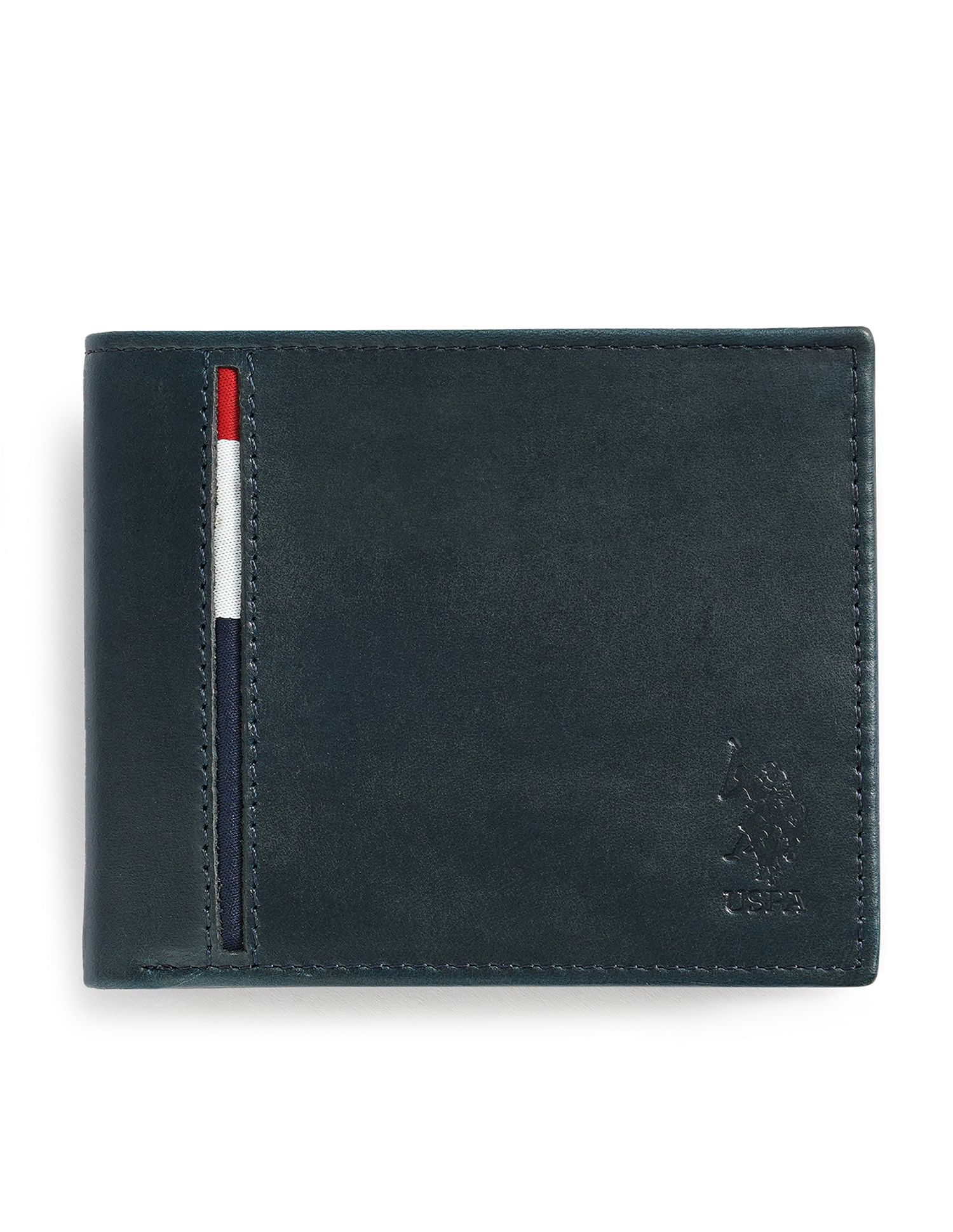 Bi-Fold Solid Wallet Navy - U.S. Polo Assn. India | Large
