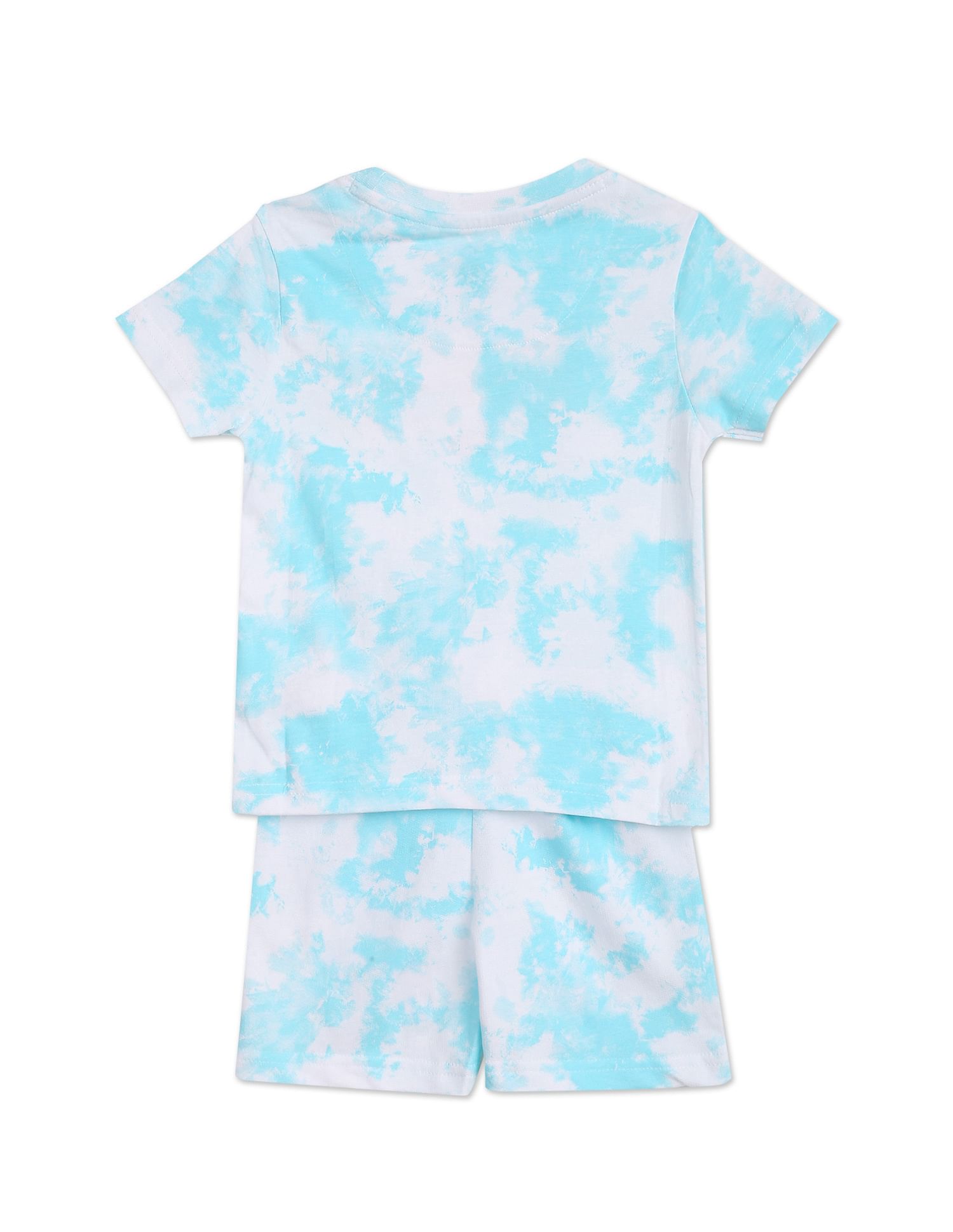 Tie And Dye Cotton Set Light Blue - U.S. Polo Assn. India | Large