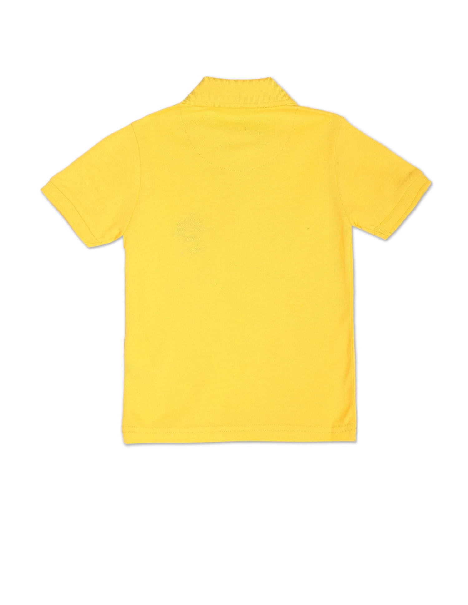 Solid Cotton Pique Polo Shirt Yellow - U.S. Polo Assn. India | Large