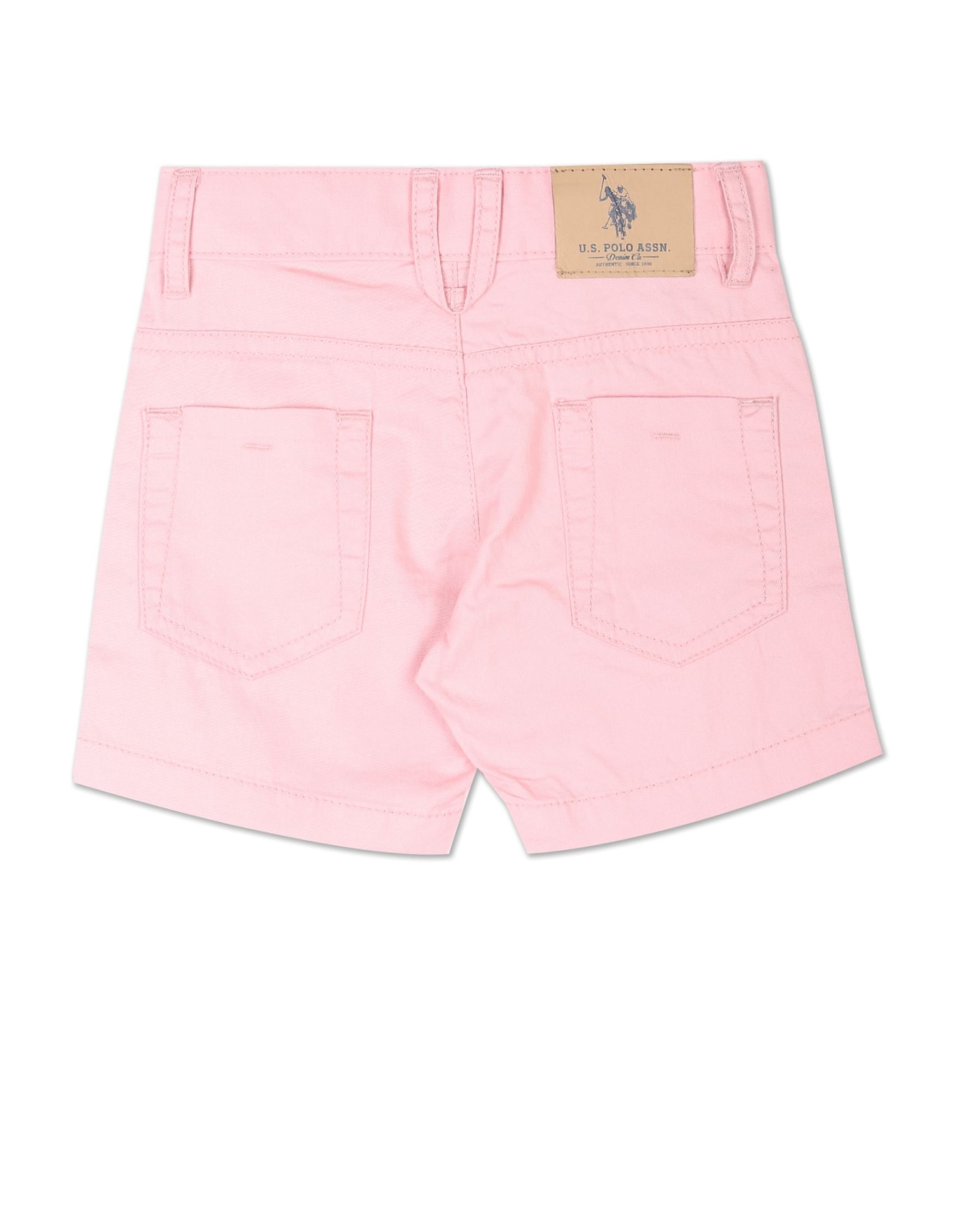 Twill Solid Shorts Pink - U.S. POLO ASSN. | Large