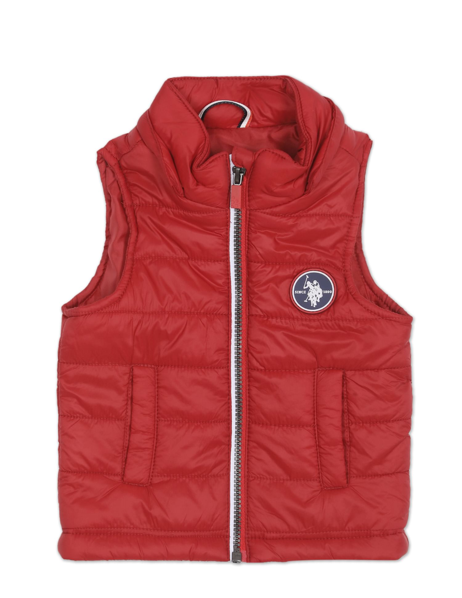 Sleeveless Solid Puffer Jacket Red - U.S. POLO ASSN. | Large