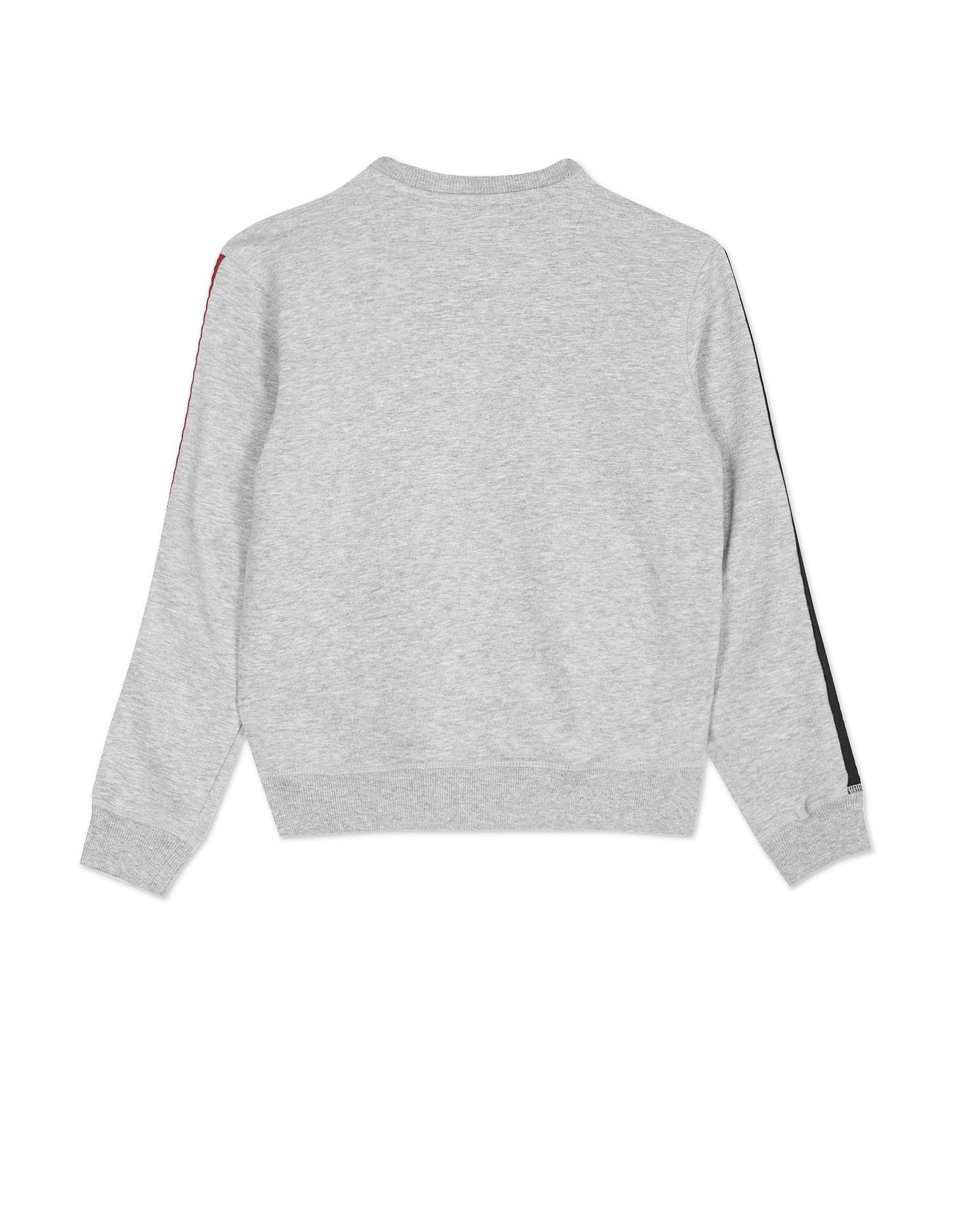 Boys Grey Crew Neck Brand Appliqued Sweatshirt Grey - U.S. POLO ASSN. | Large