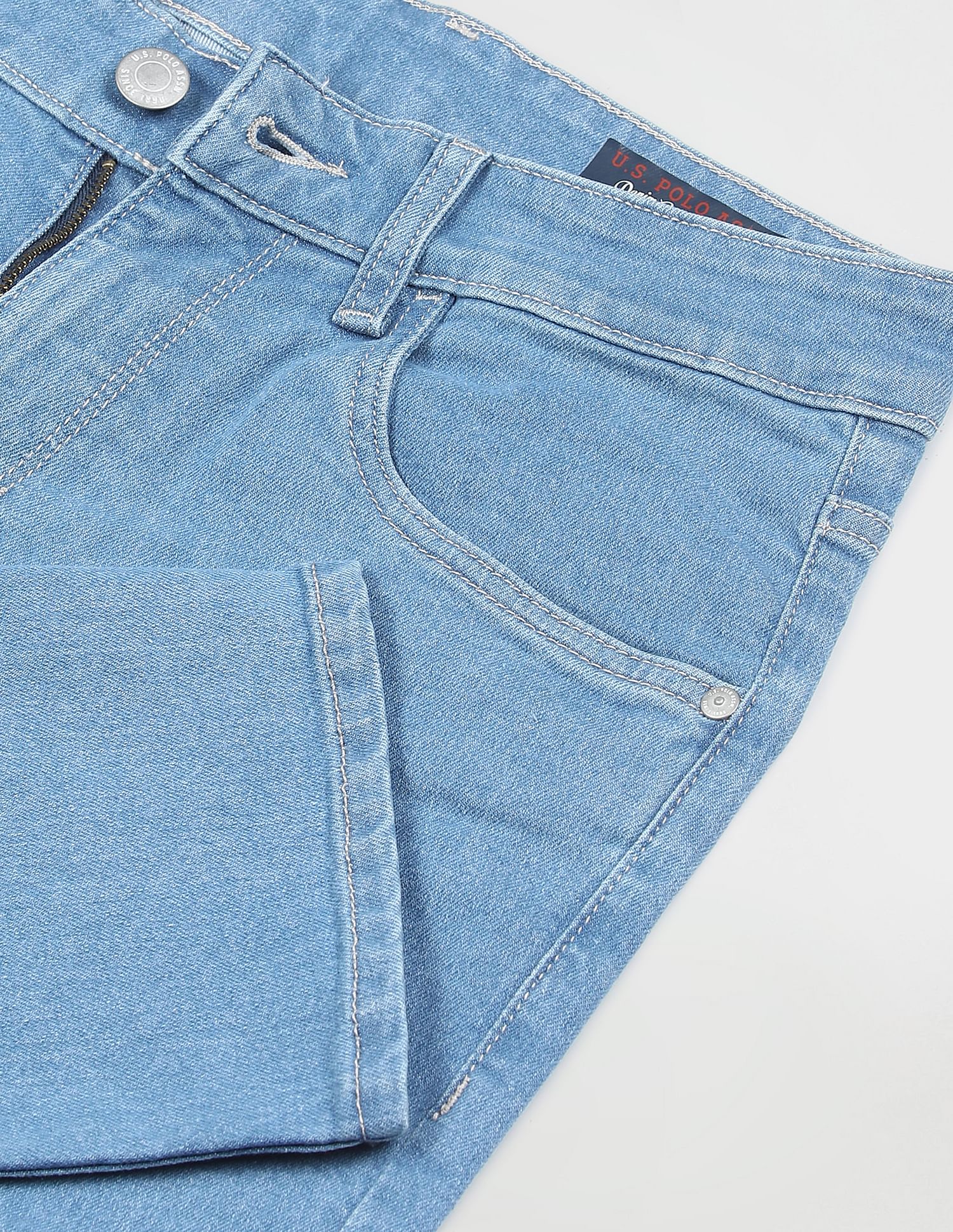 Brandon Slim Tapered Fit Rinsed Jeans Blue - U.S. POLO ASSN. | Large