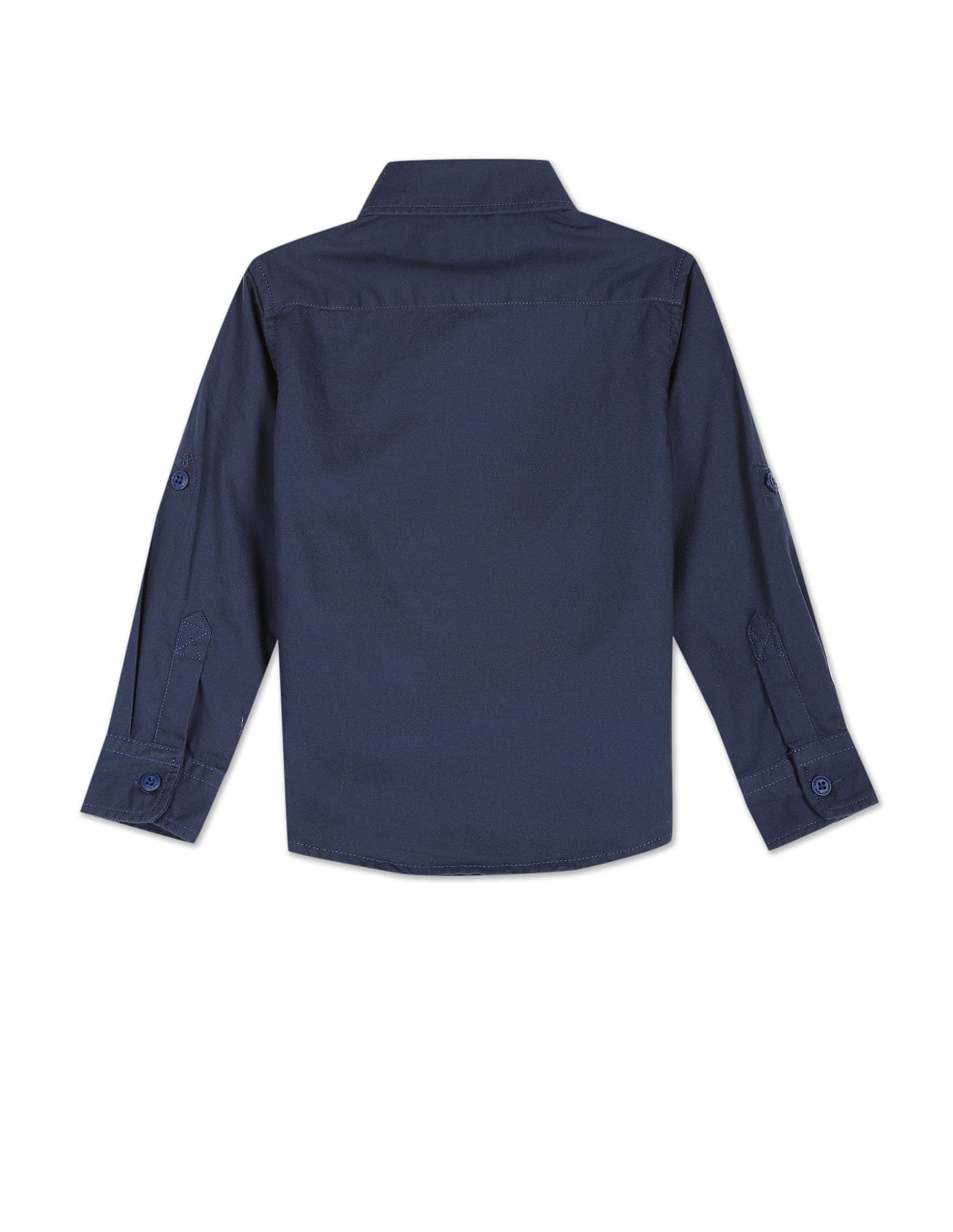 Solid Cotton Shirt Navy - U.S. POLO ASSN. | Large