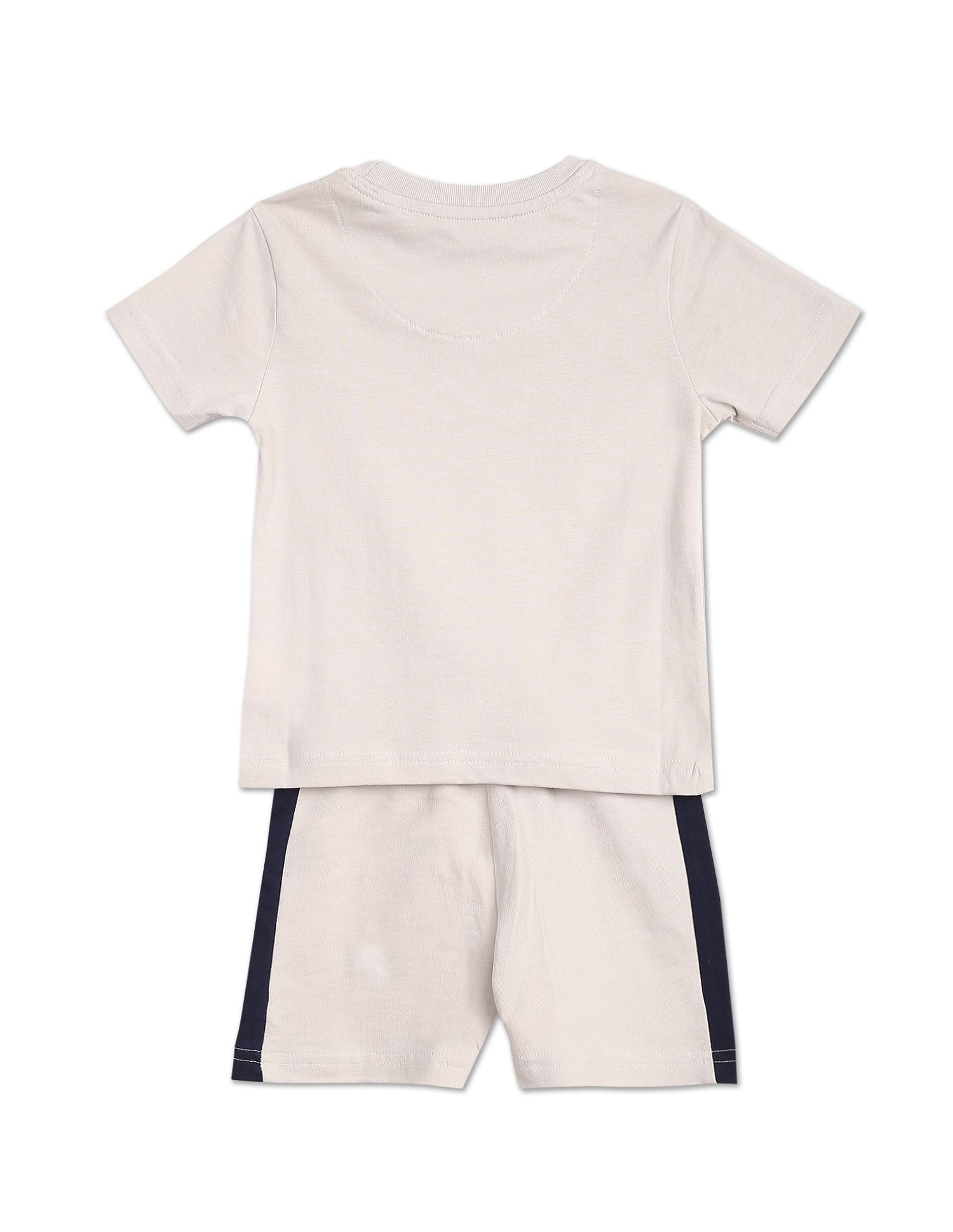 Brand Print Cotton Set Ecru - U.S. POLO ASSN. | Large