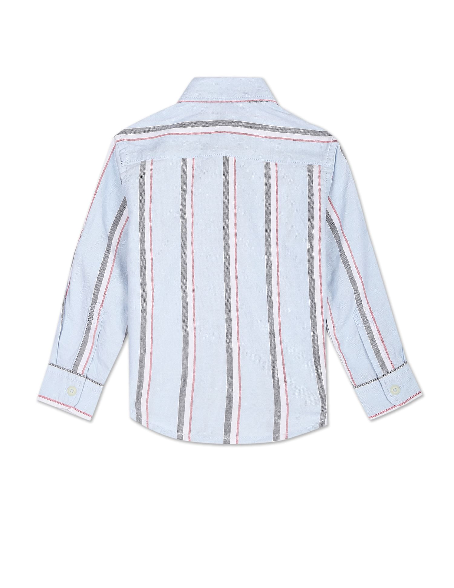 Vertical Stripe Oxford Shirt Light Blue - U.S. POLO ASSN. | Large
