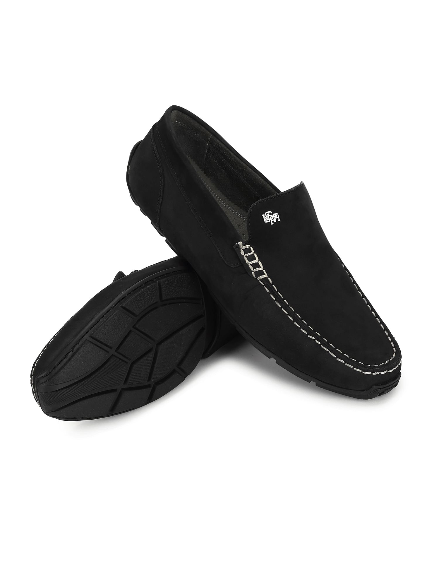 Men Contrast Stitch Leather Jabbar Loafers – U.S. Polo Assn. India