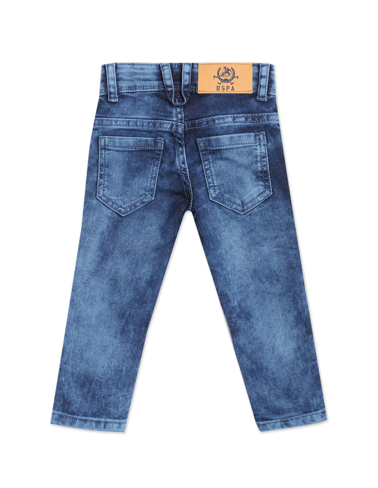 Mid Rise Acid Wash Skinny Fit Jeans Blue - U.S. POLO ASSN. | Large