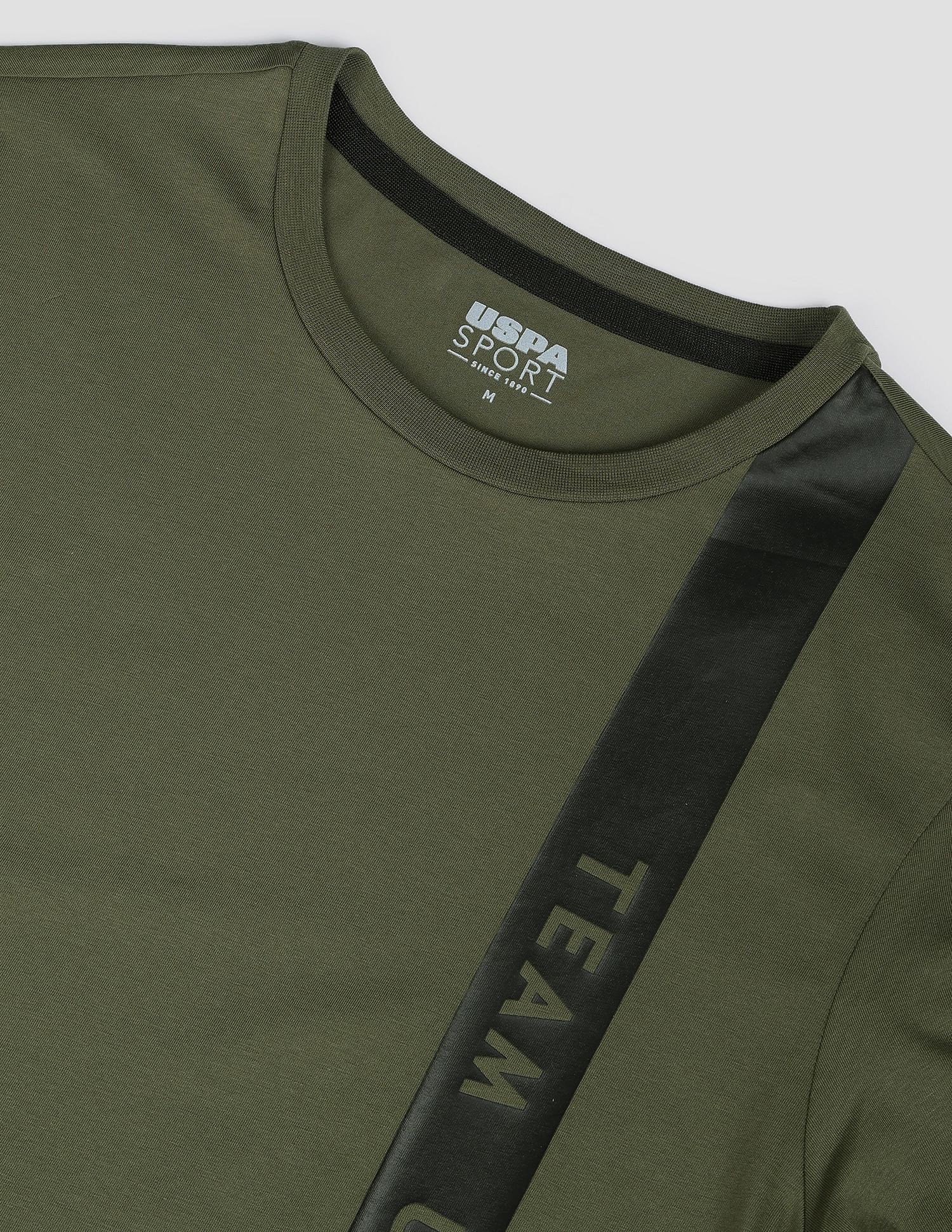 Brand Stripe Training T-Shirt Olive - U.S. Polo Assn. India | Large