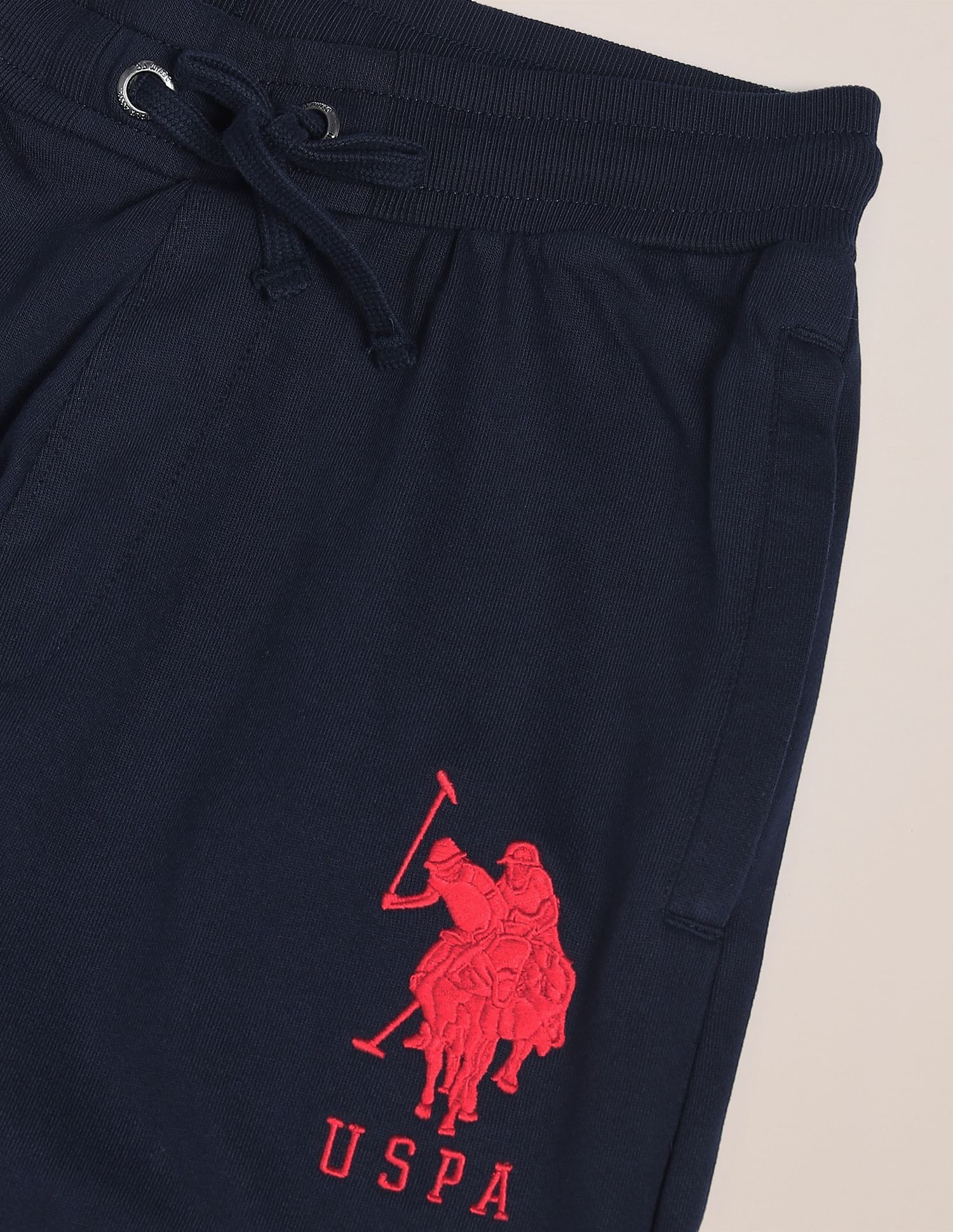 Drawstring Waist Embroidered Logo Joggers Navy - U.S. POLO ASSN. | Large
