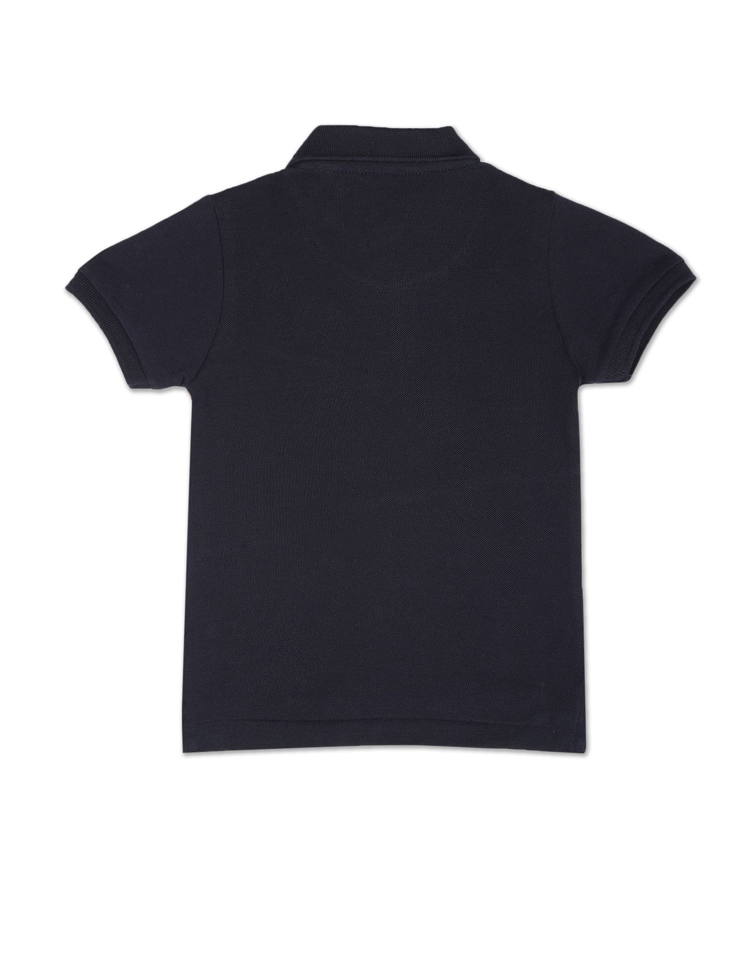 Graphic Print Cotton Polo Shirt Navy - U.S. POLO ASSN. | Large