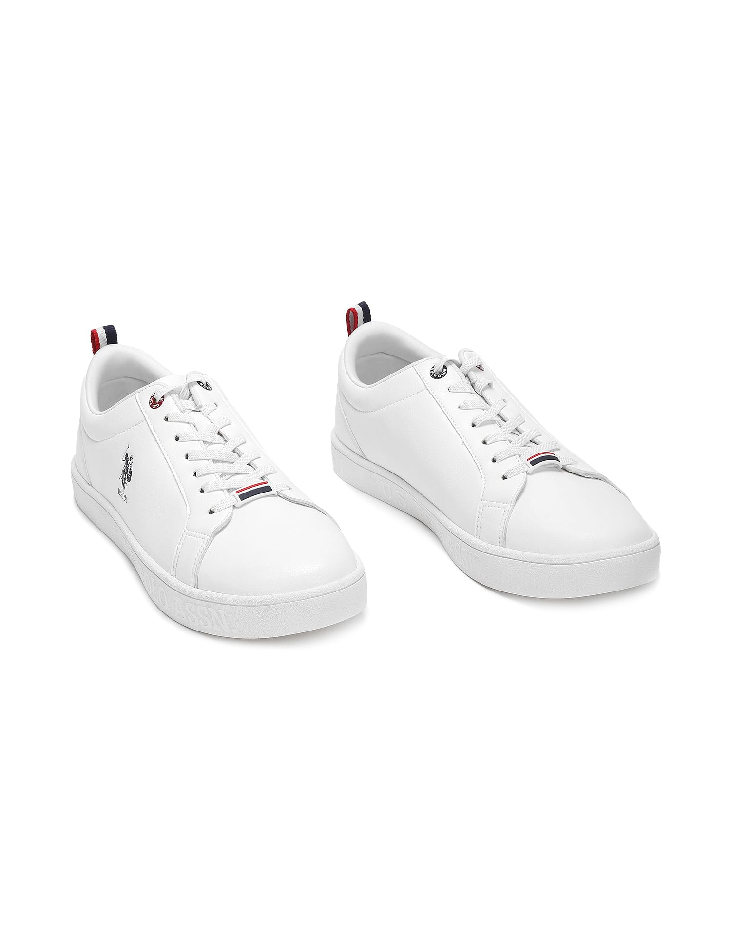 Men Solid Lace Up Dorit Sneakers White - U.S. Polo Assn. India | Large