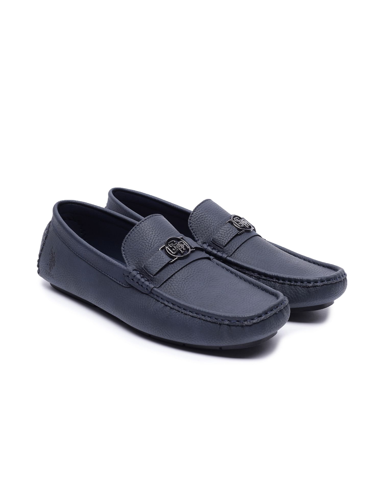 Men Broody Metallic Logo Solid Loafers – U.S. Polo Assn. India