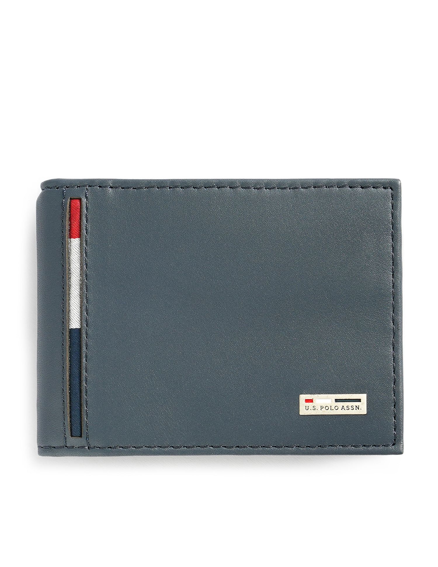 Bi-Fold Solid Wallet Navy - U.S. Polo Assn. India | Large