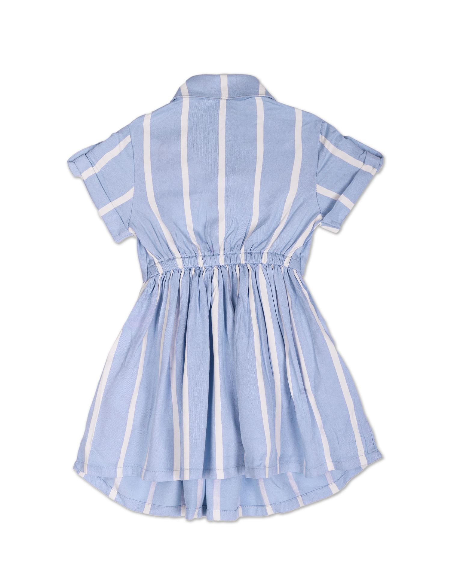 Vertical Stripe Viscose Dress Light Blue - U.S. POLO ASSN. | Large