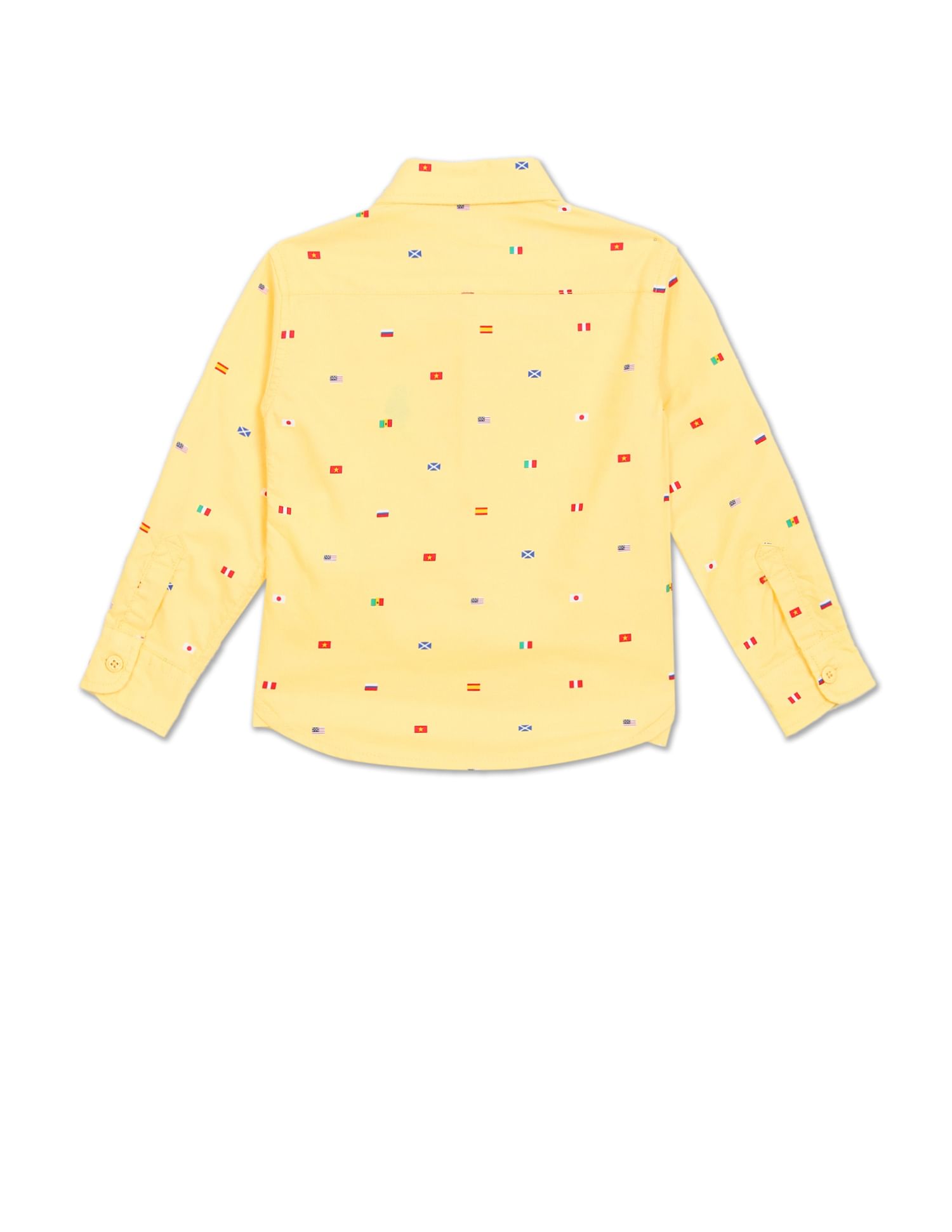 Cotton All Over Print Shirt Yellow - U.S. POLO ASSN. | Large