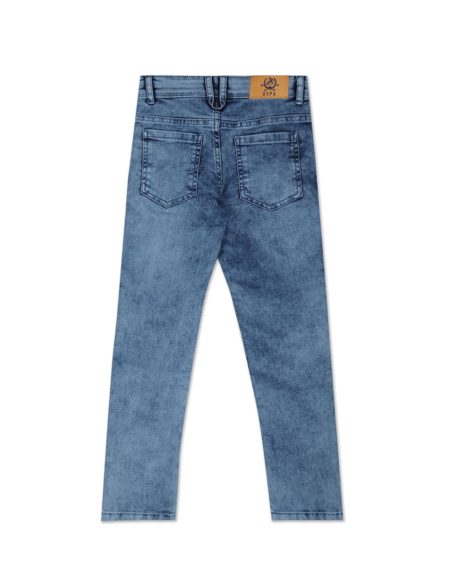 Mid Rise Acid Wash Skinny Fit Jeans Blue - U.S. Polo Assn. India | Large