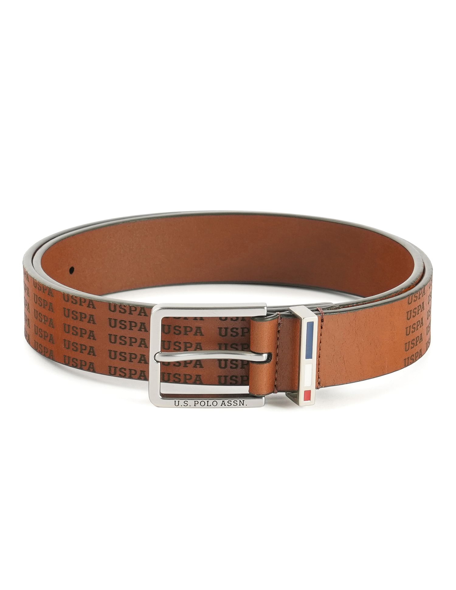 Leather Casual Belt Tan - U.S. POLO ASSN. | Large