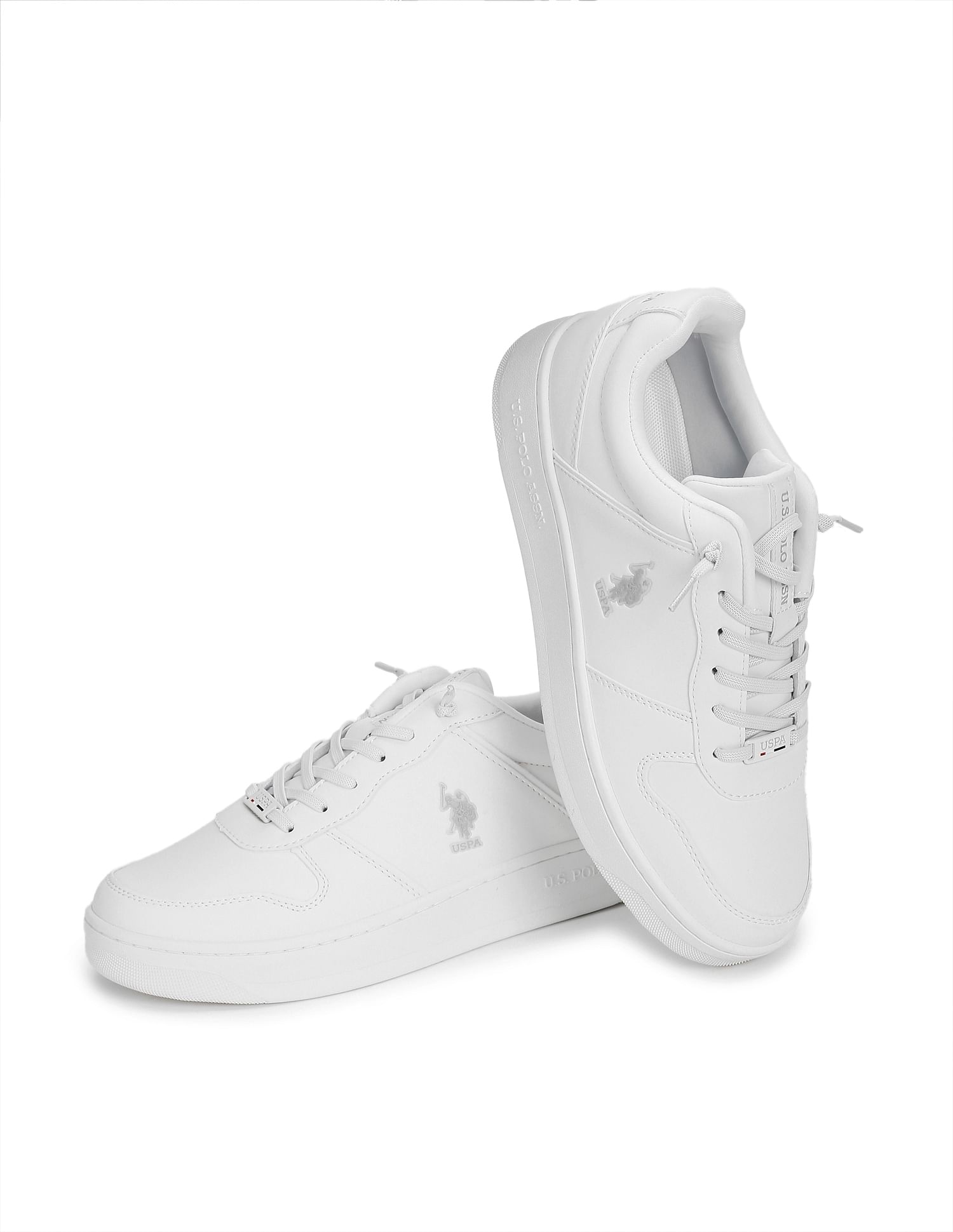Men Jaxson Solid Sneakers White - U.S. Polo Assn. India | Large