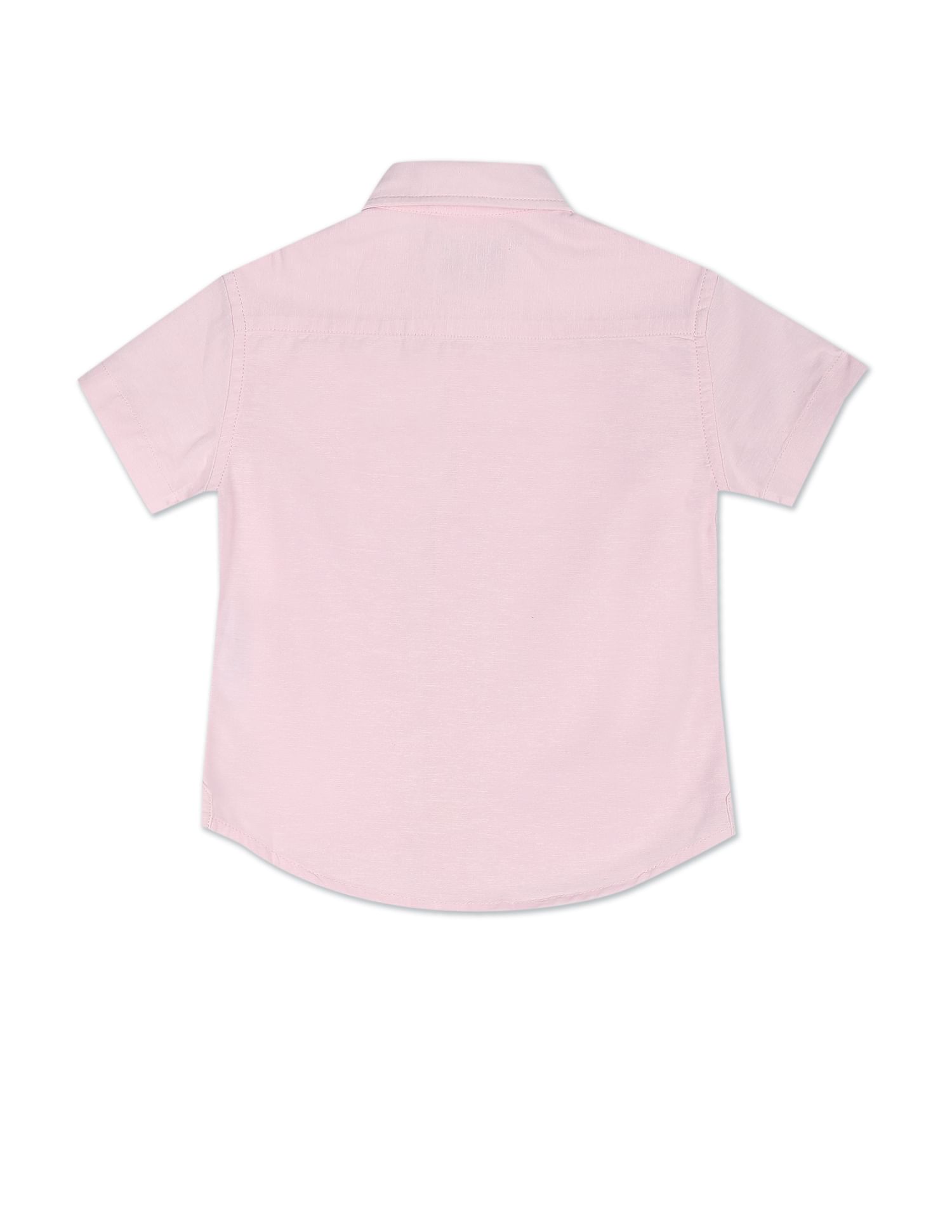 Pure Cotton Solid Shirt Light Pink - U.S. POLO ASSN. | Large