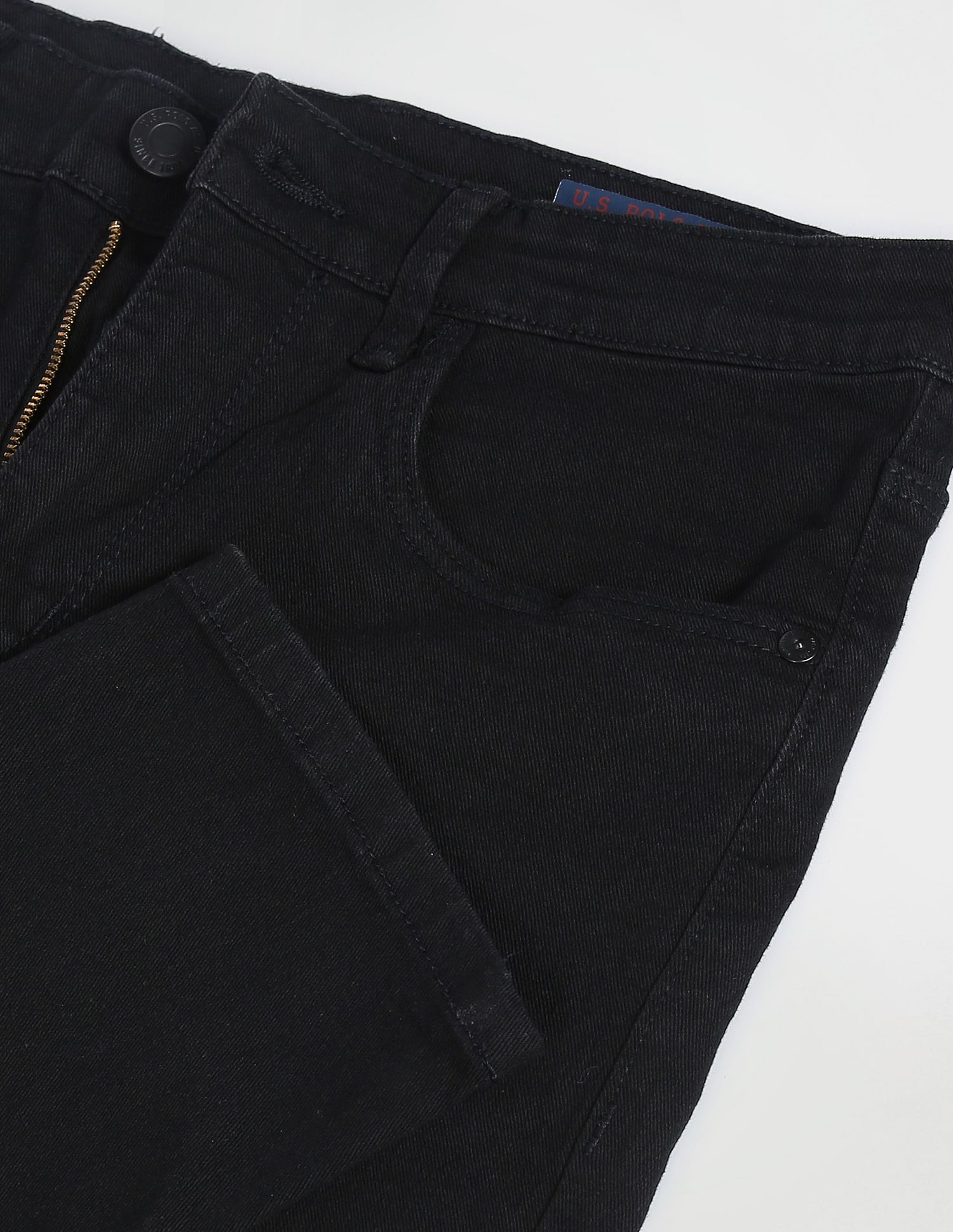 Skinny Fit Mid Rise Jeans Black - U.S. POLO ASSN. | Large