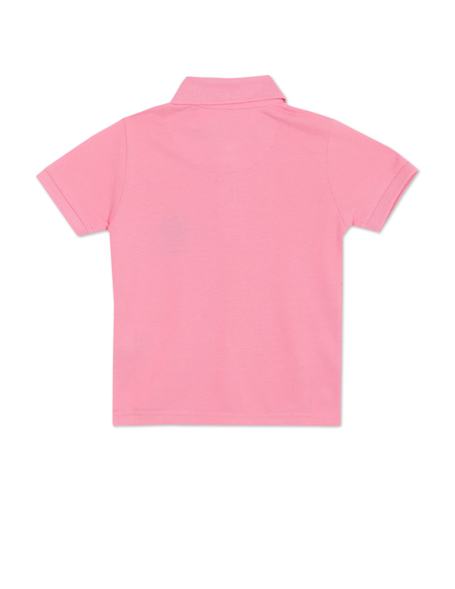 Pure Cotton Solid Polo Shirt Pink - U.S. POLO ASSN. | Large