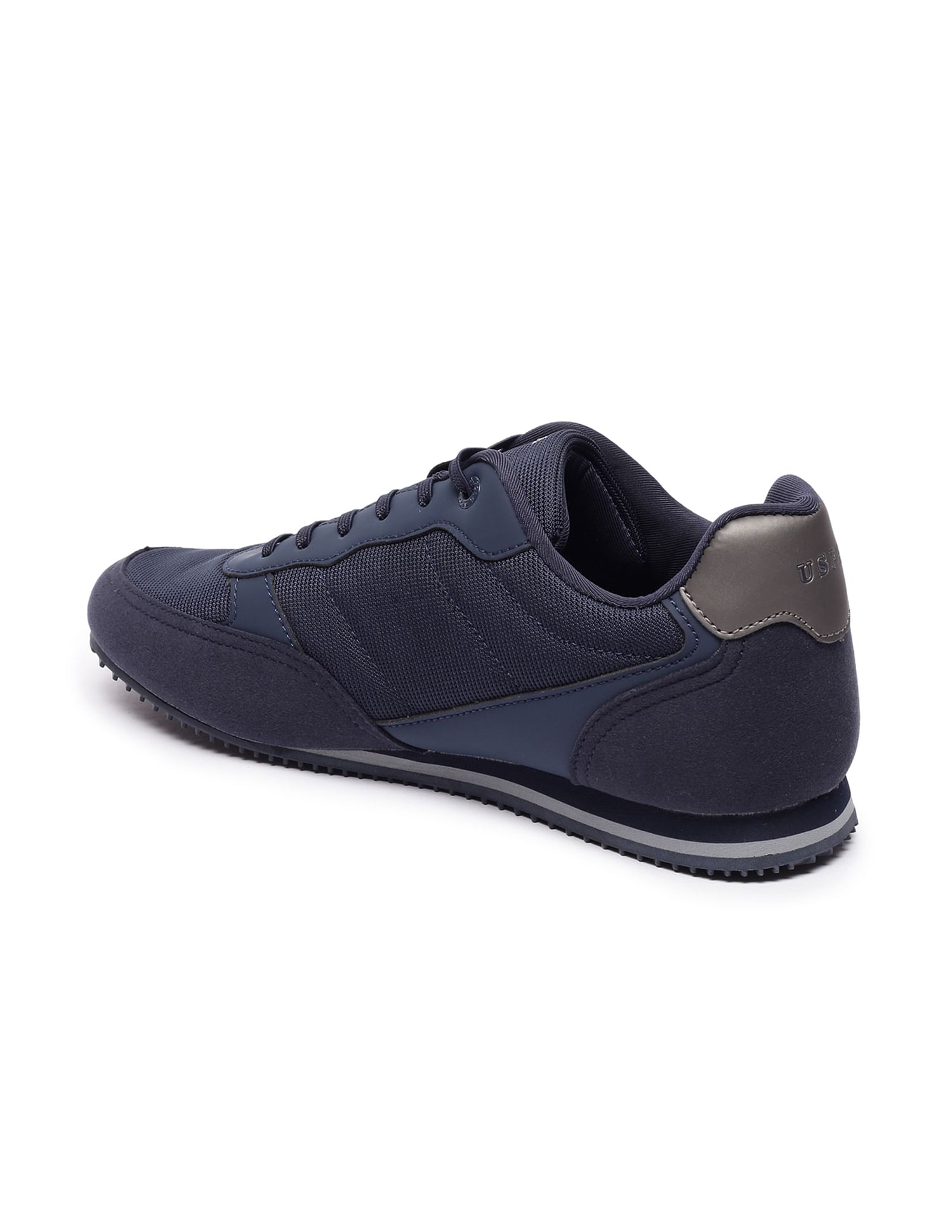 Men Round Toe Solid Eliza Shoes Navy - U.S. Polo Assn. India | Large