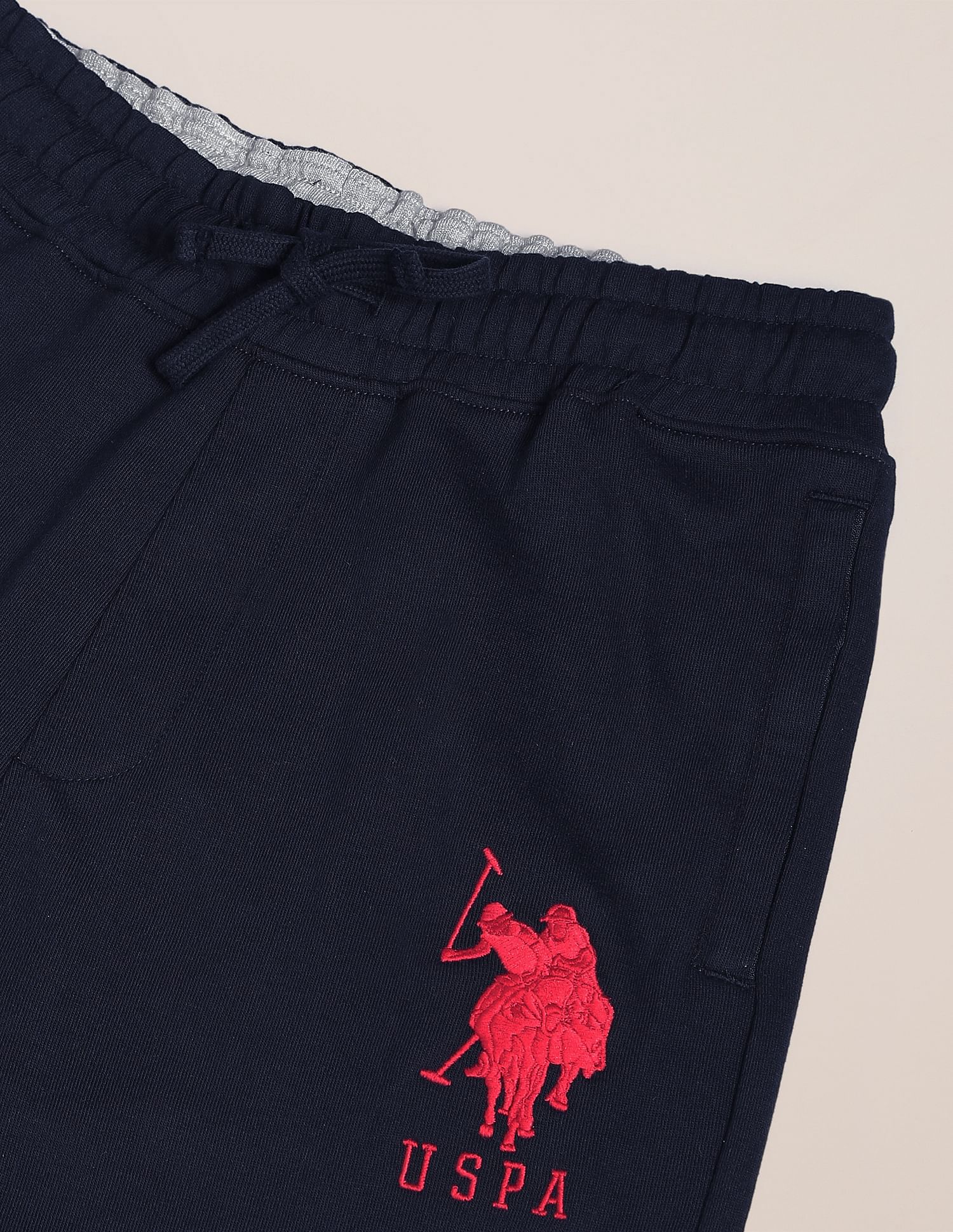 Mid Rise Solid Track Pants Navy - U.S. POLO ASSN. | Large