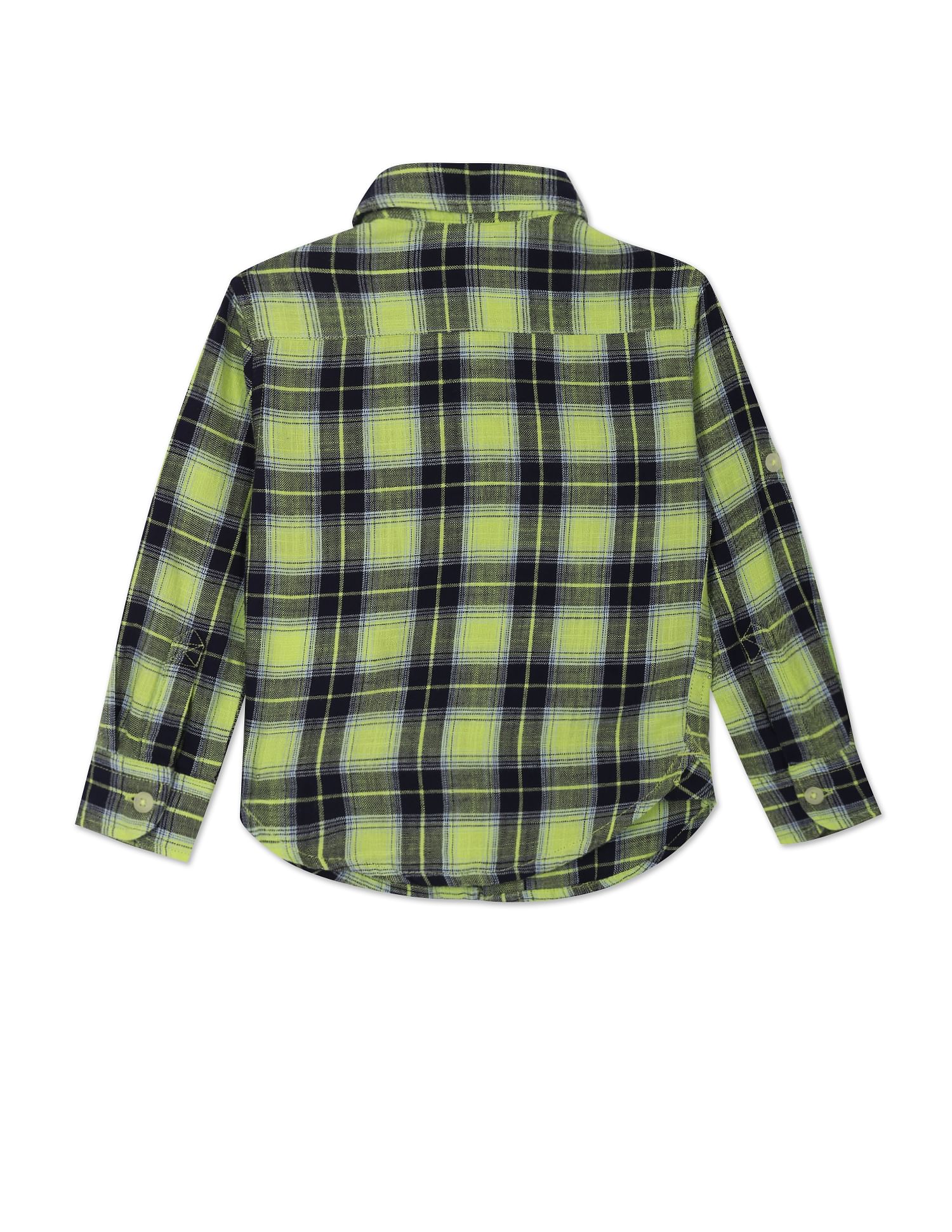 Outdoor Check Cotton Shirt Green - U.S. POLO ASSN. | Large