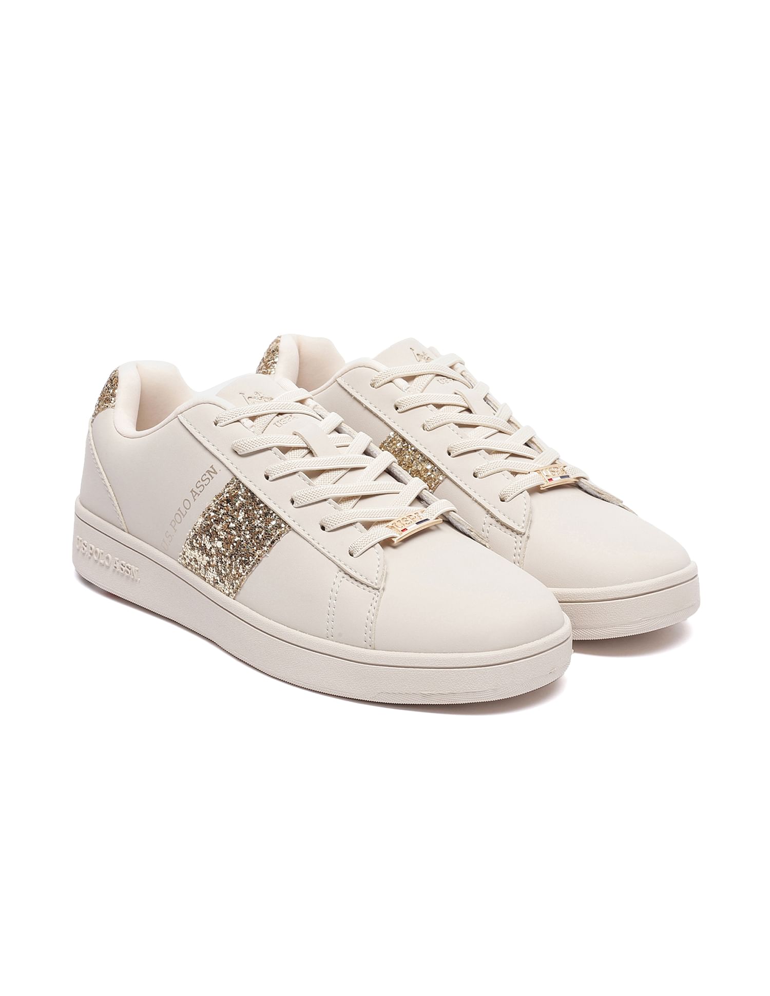 Women Embellished Kate Sneakers Beige - U.S. POLO ASSN. | Large