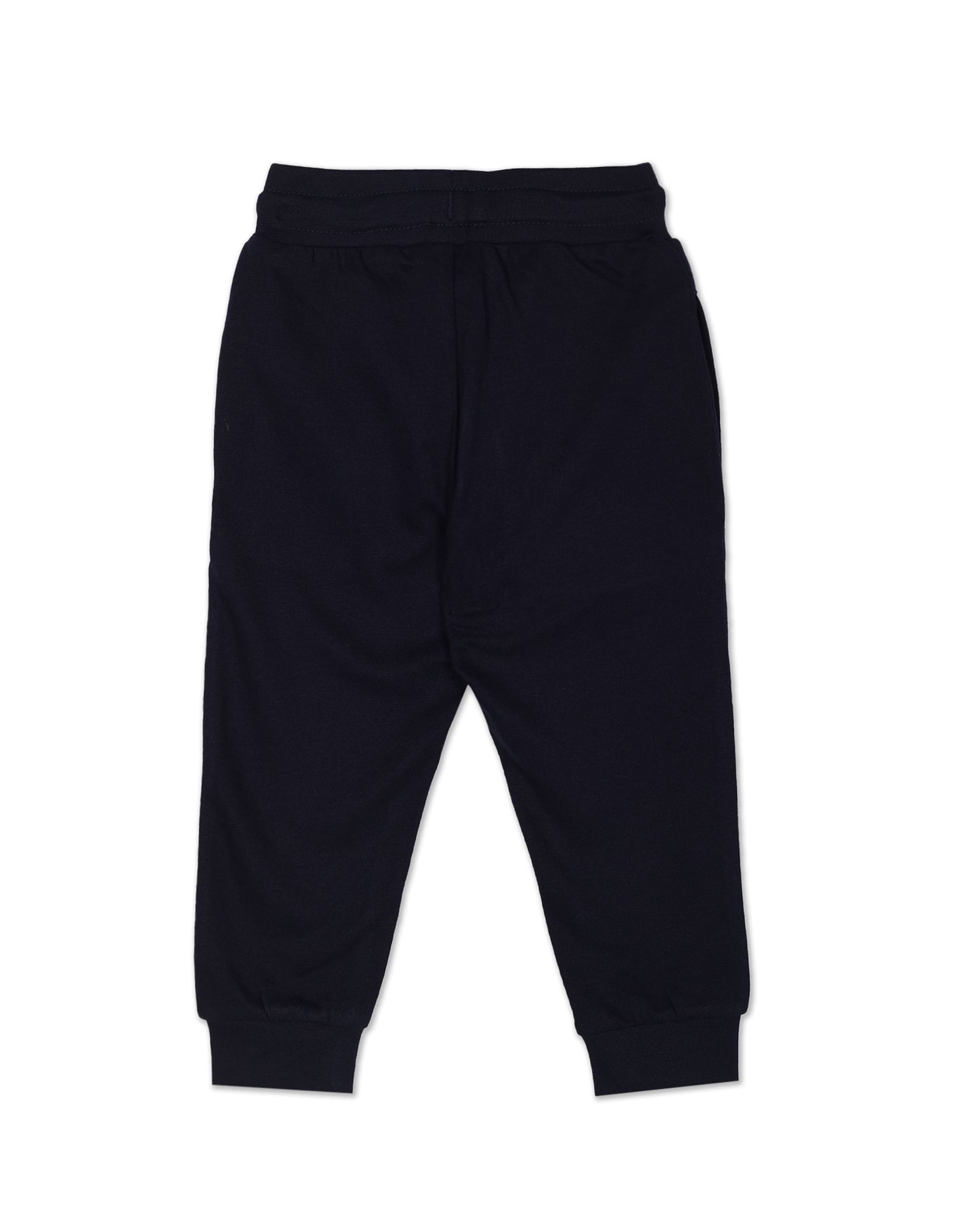 Boys Navy Drawstring Waist Solid Joggers Navy - U.S. Polo Assn. India | Large