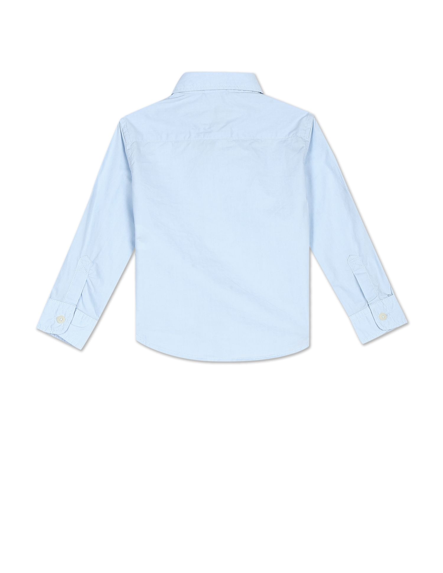 Rounded Cuff Solid Shirt Light Blue - U.S. POLO ASSN. | Large