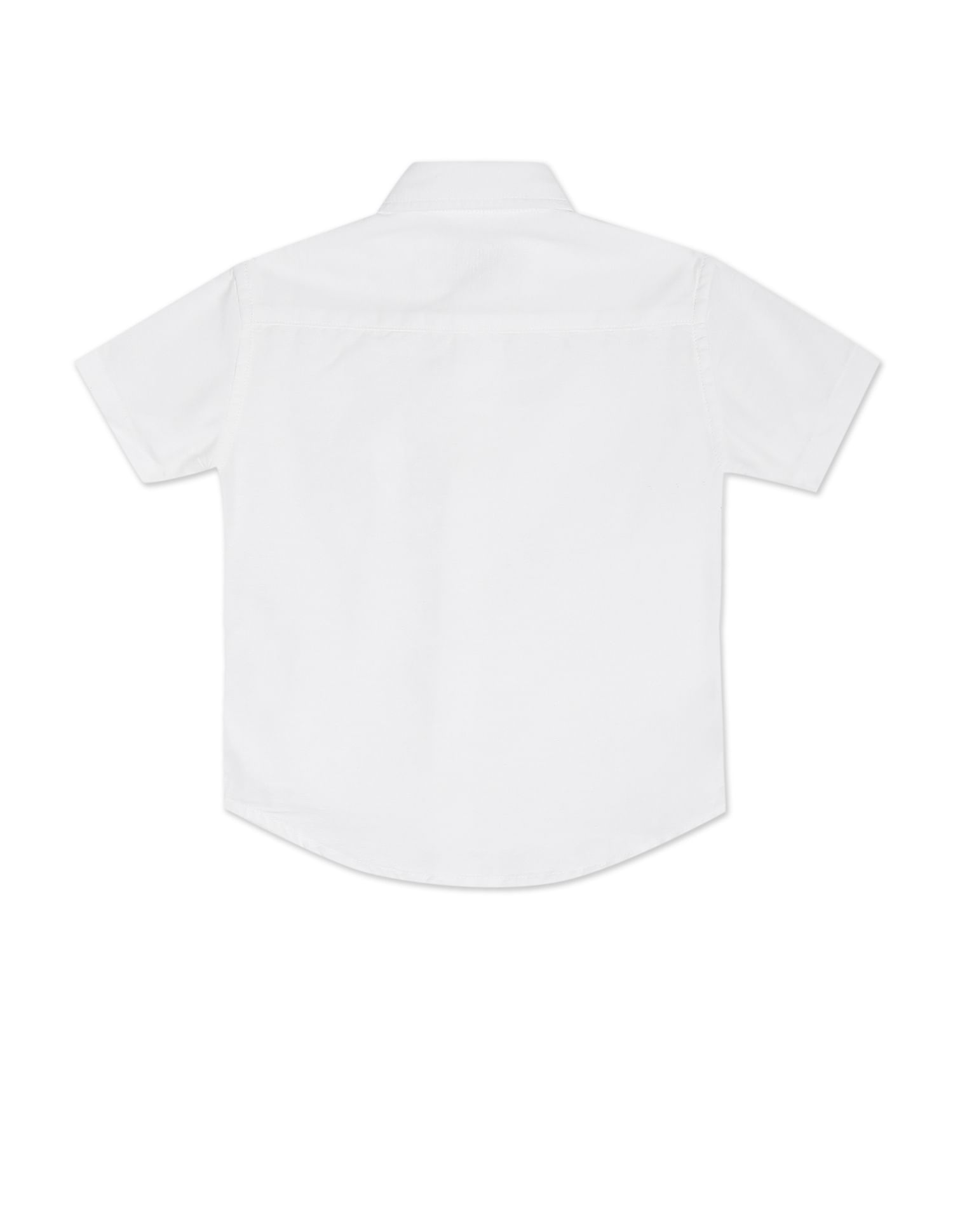 Pure Cotton Solid Shirt White - U.S. POLO ASSN. | Large