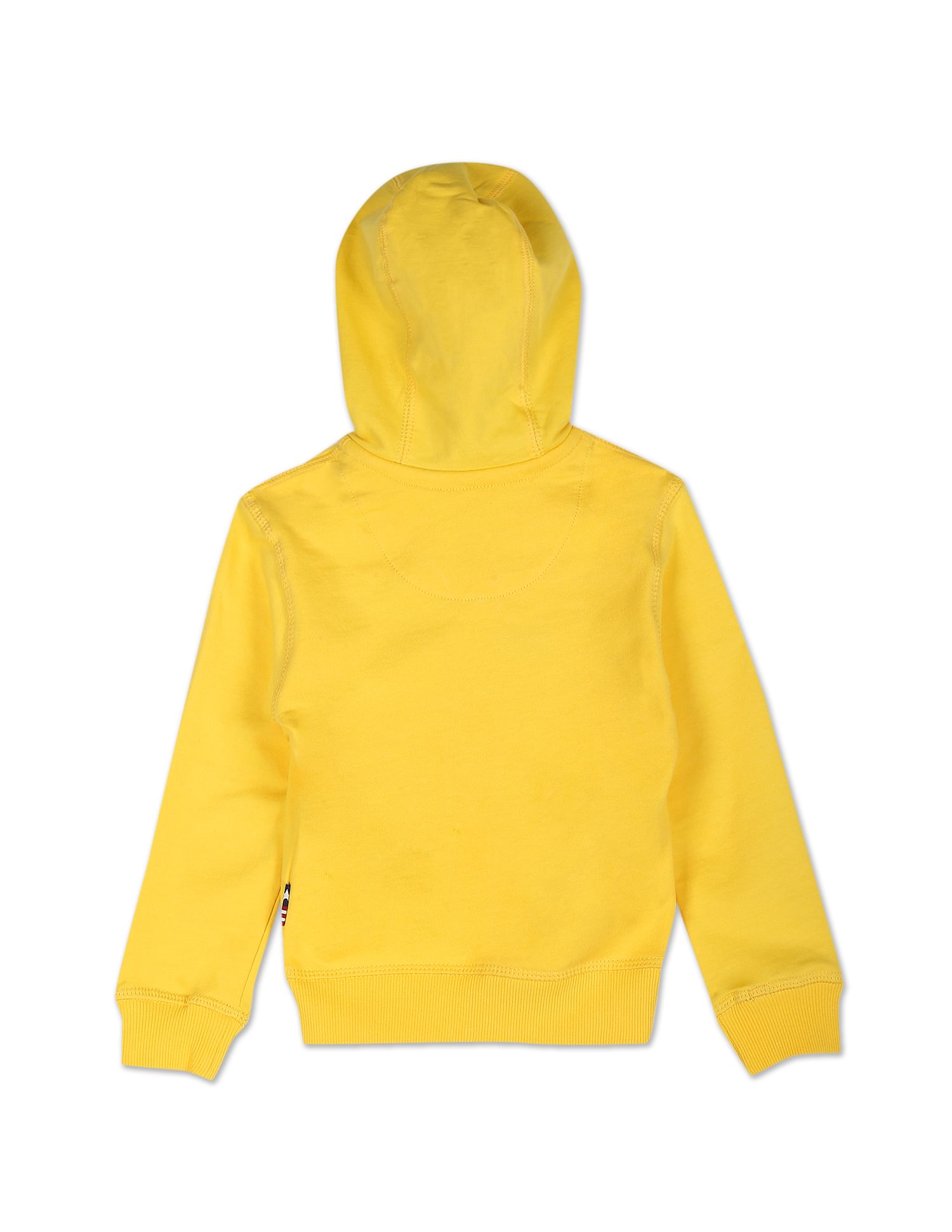 Hooded Appliqued Cotton Sweatshirt Yellow - U.S. POLO ASSN. | Large