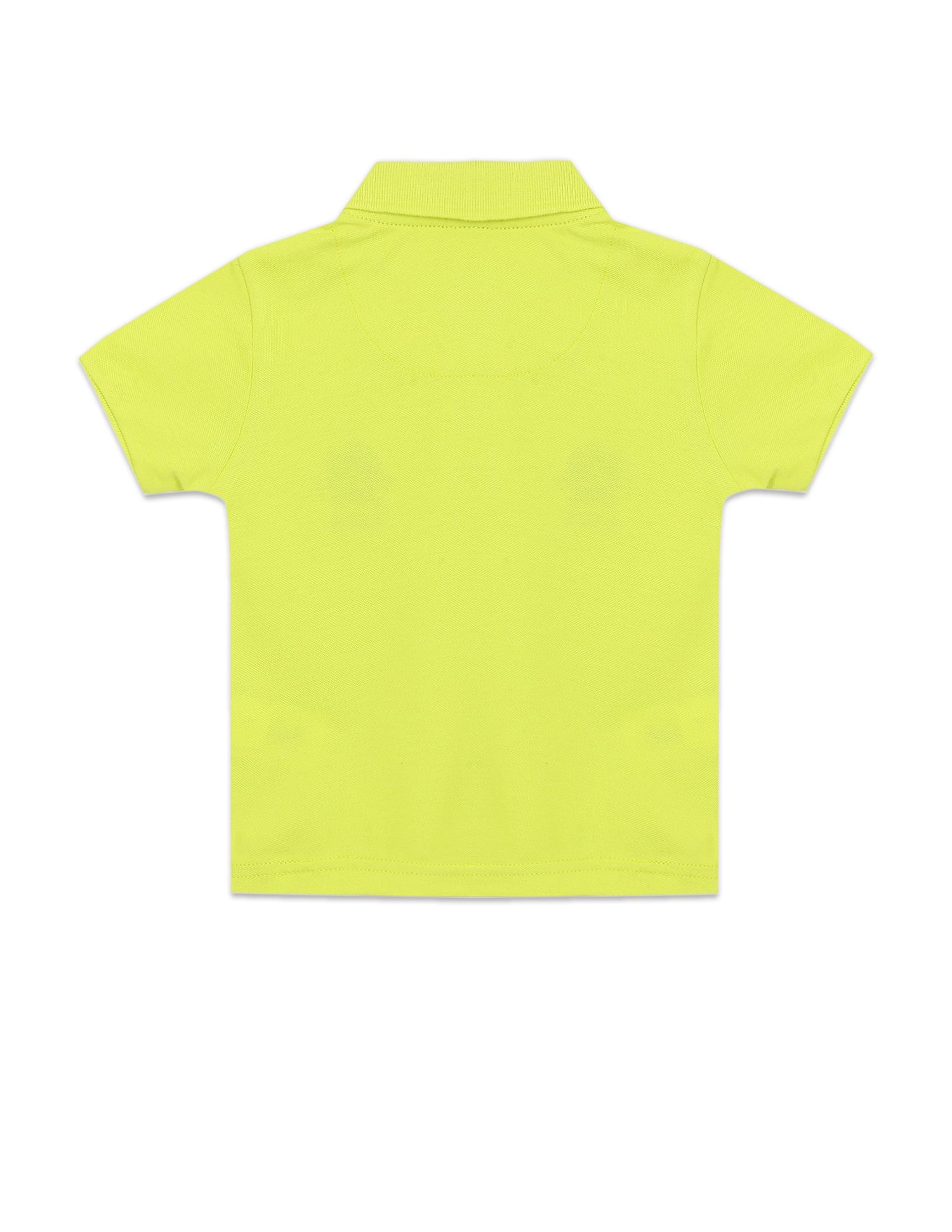 Solid Cotton Pique Polo Shirt Lime Green - U.S. POLO ASSN. | Large