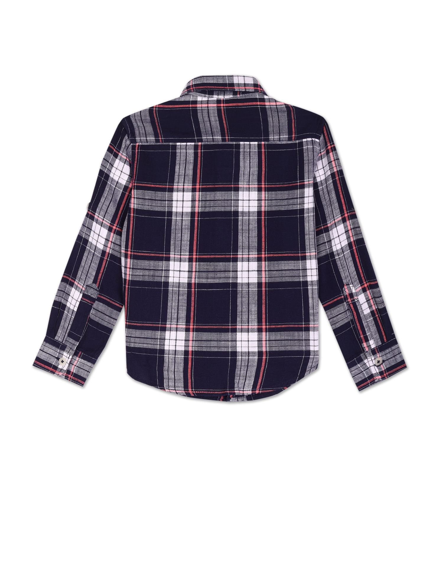 Outdoor Check Cotton Shirt Navy - U.S. POLO ASSN. | Large